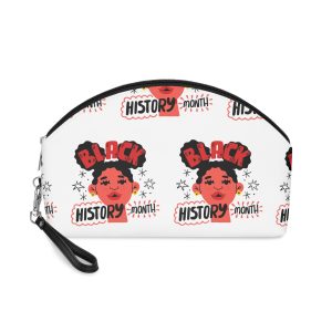Flat Text Illustration Black History Month Celebration Makeup Bag