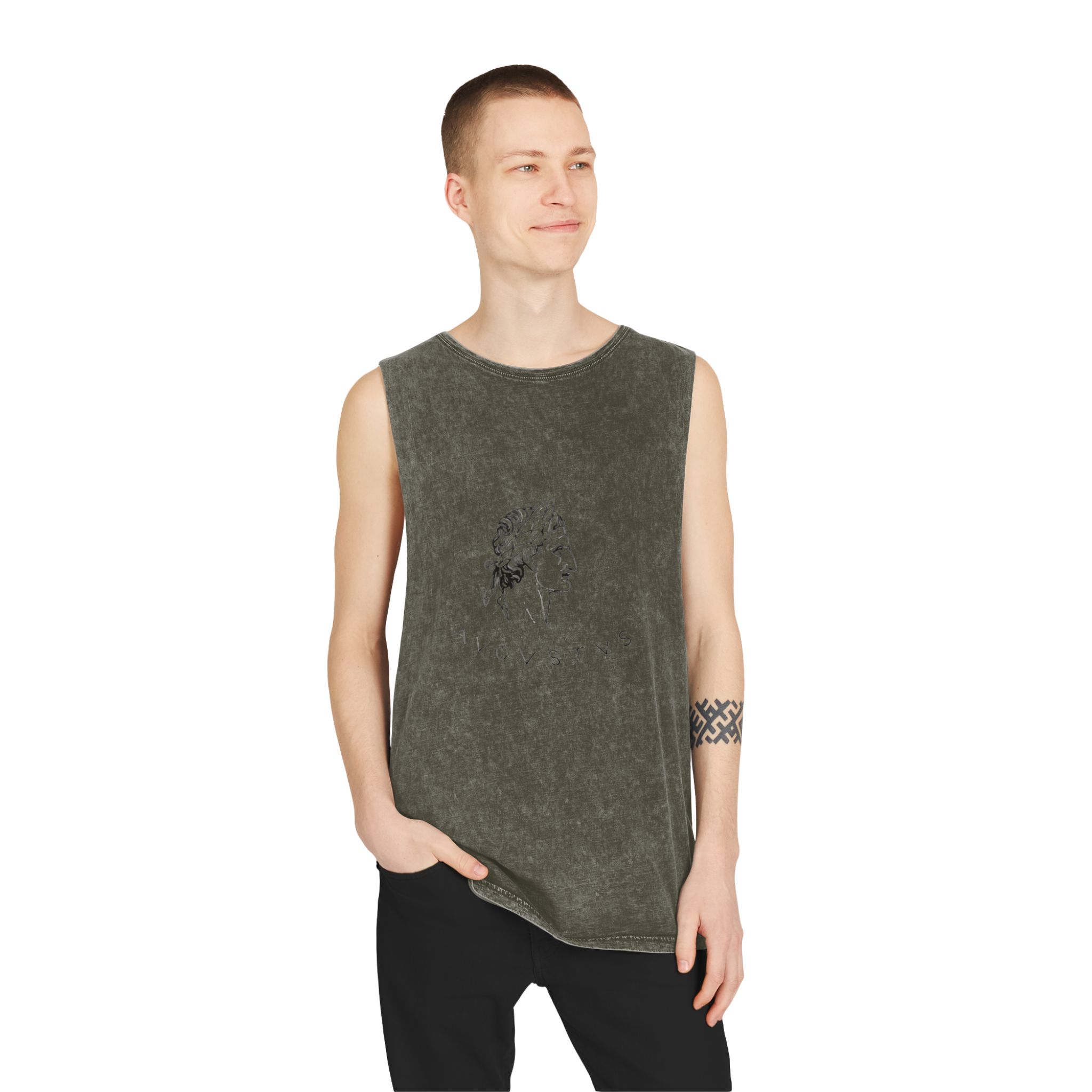 Augustus Unisex Stonewash Tank Top - Image 7