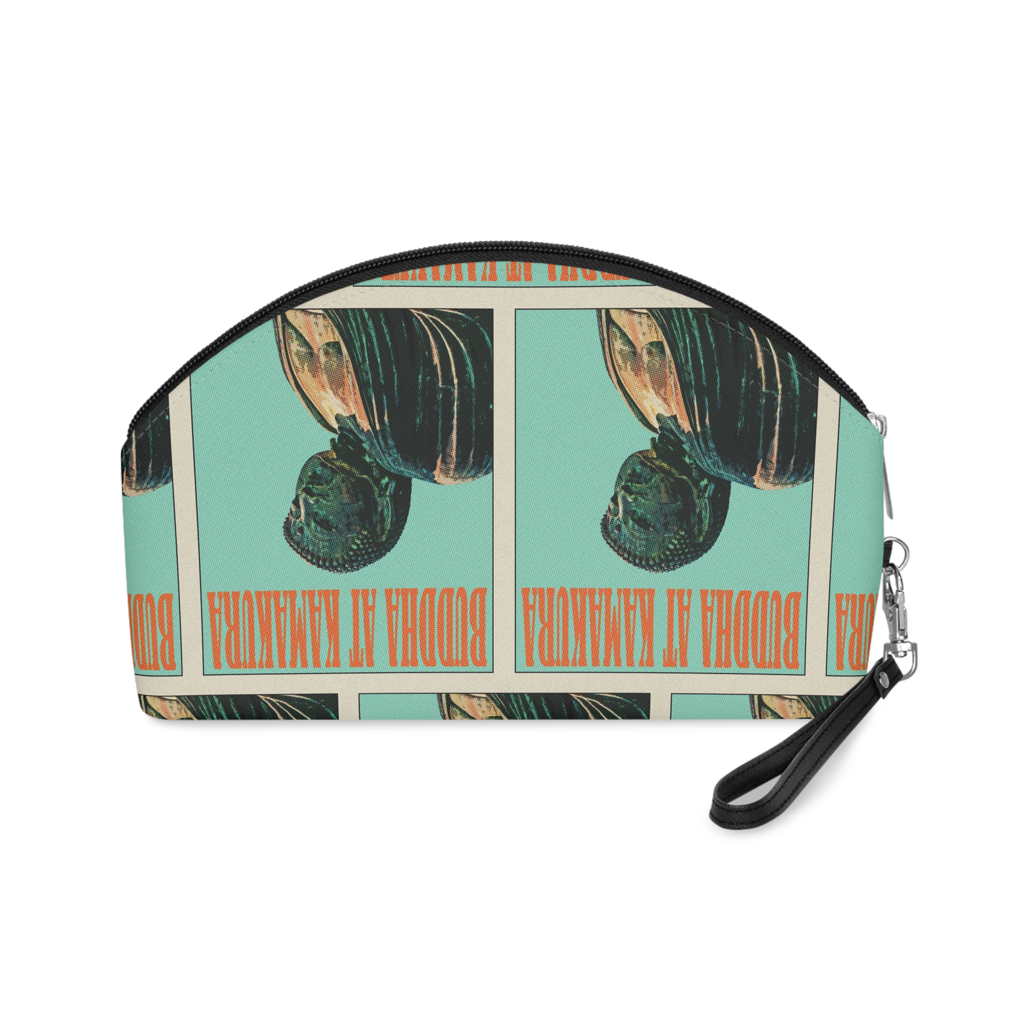 Buddha Kamakura Retro Travel Poster Makeup Bag - Image 2