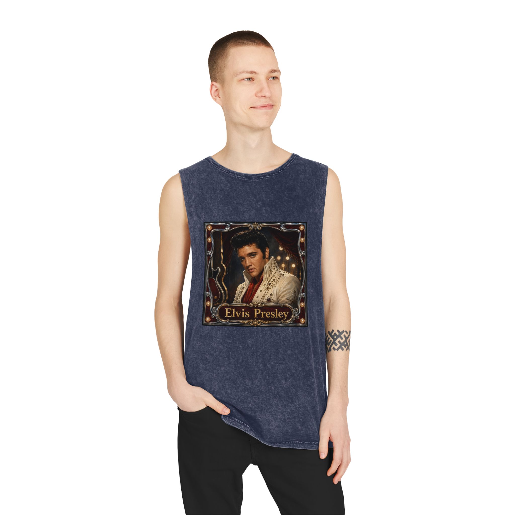 Elvis Presley Unisex Stonewash Tank Top - Image 15