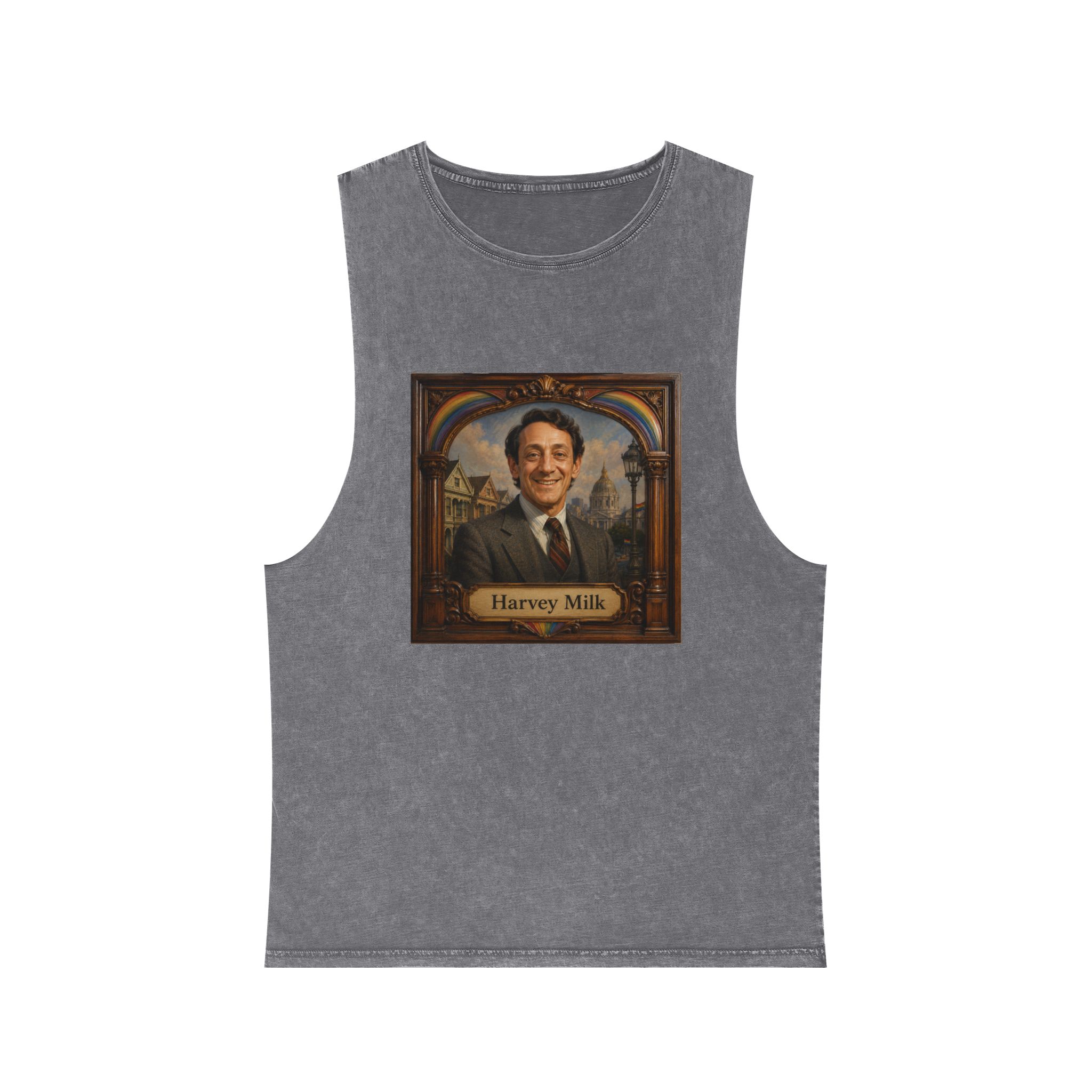 Harvey Milk Unisex Stonewash Tank Top - Image 9
