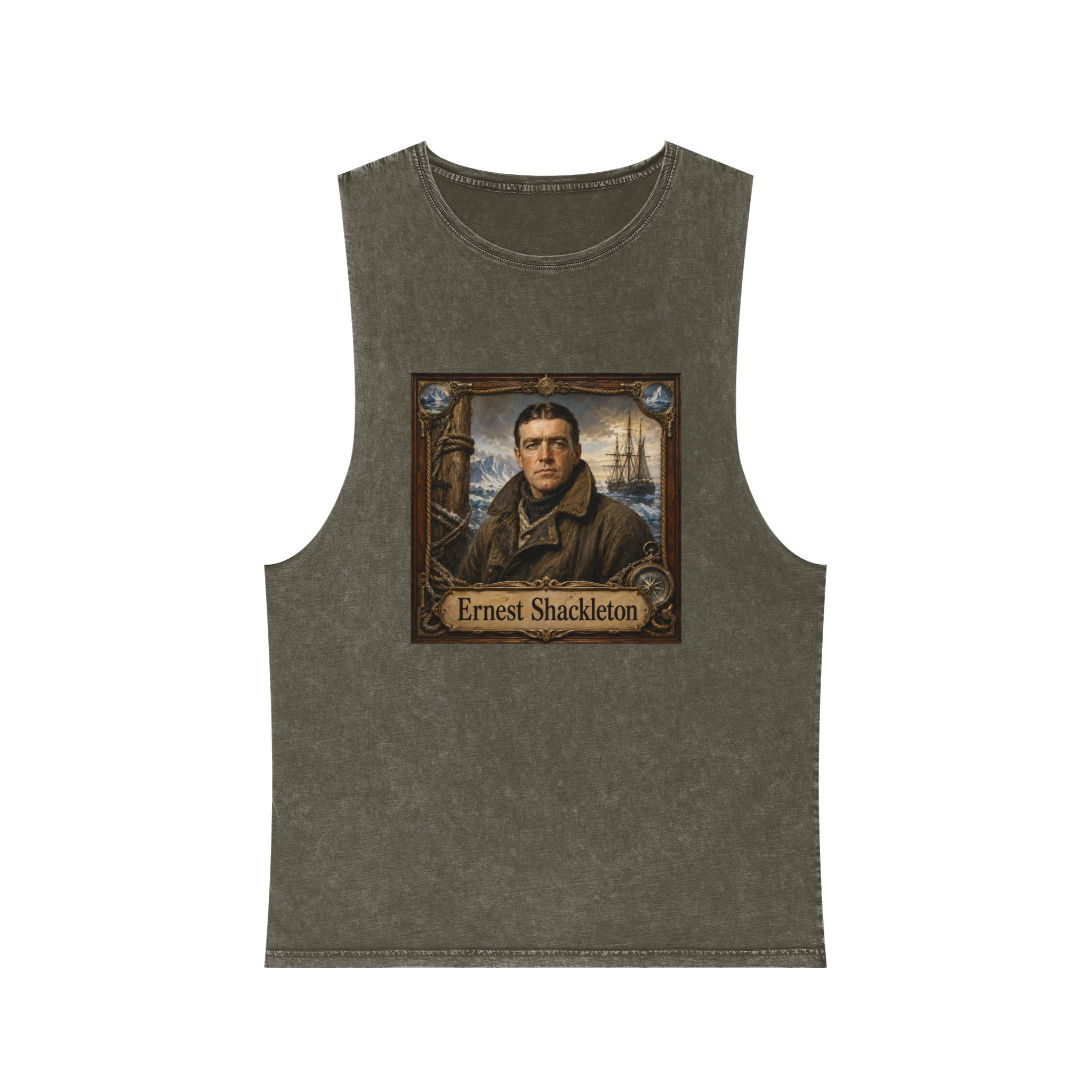 Ernest Shackleton Unisex Stonewash Tank Top - Image 5