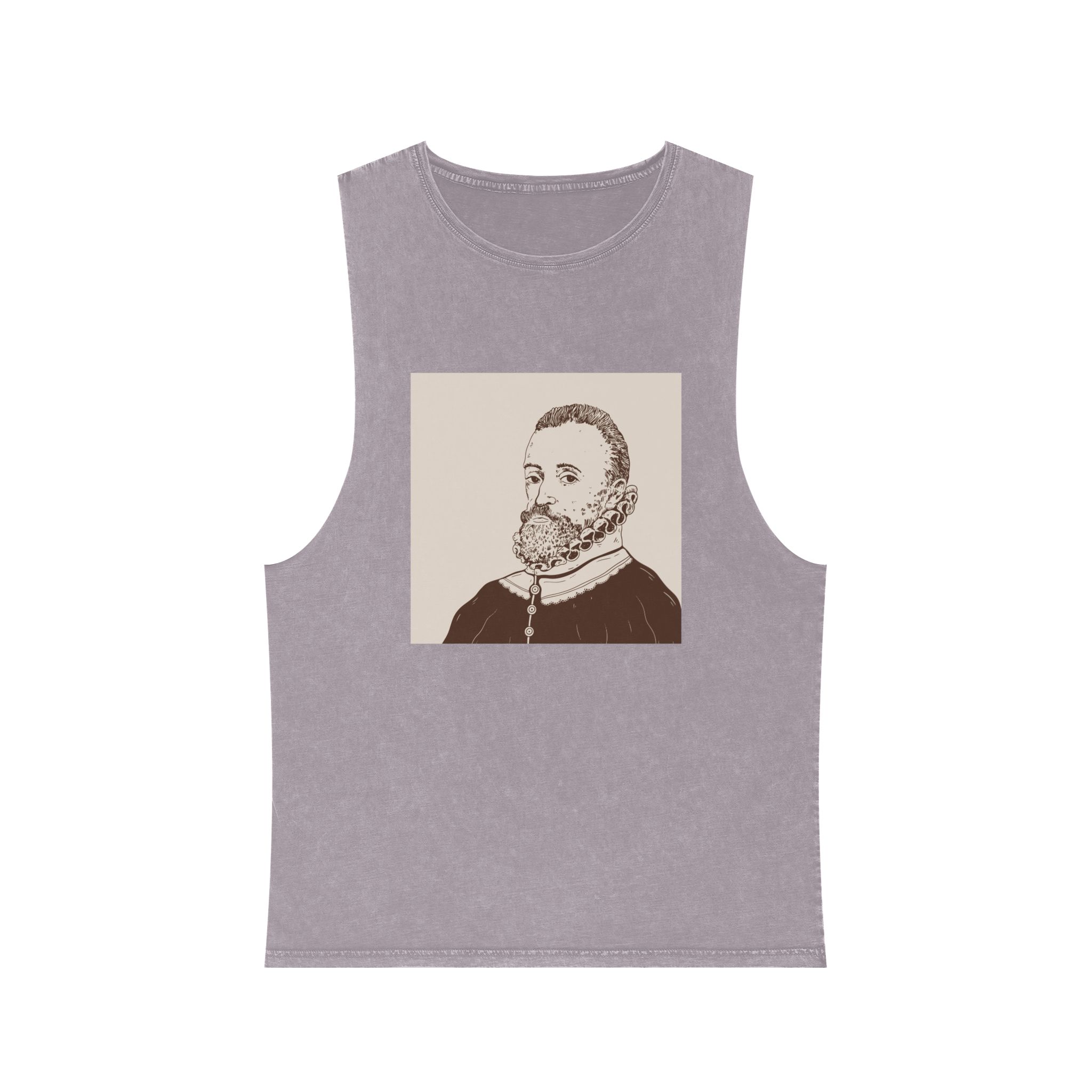 Historical Design E34CAD Unisex Stonewash Tank Top - Image 17