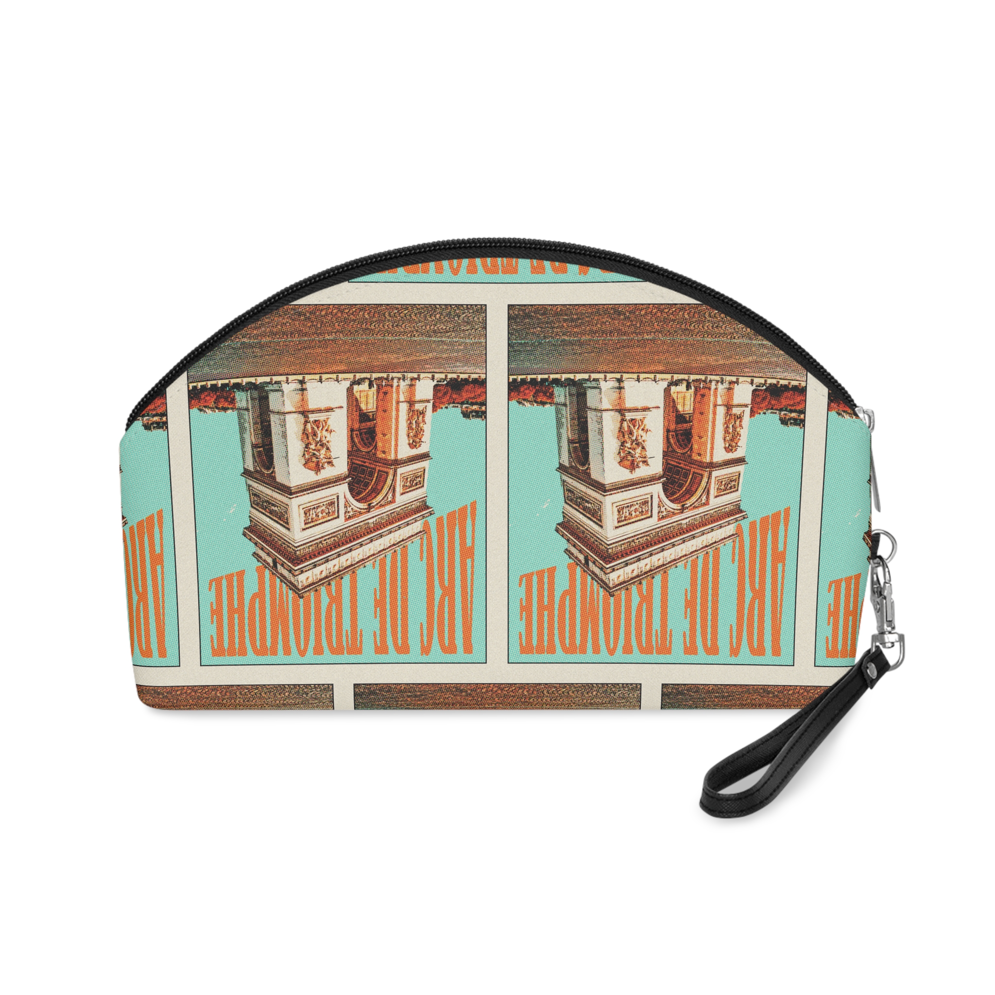 Arc de Triomphe Retro Travel Poster Makeup Bag - Image 2