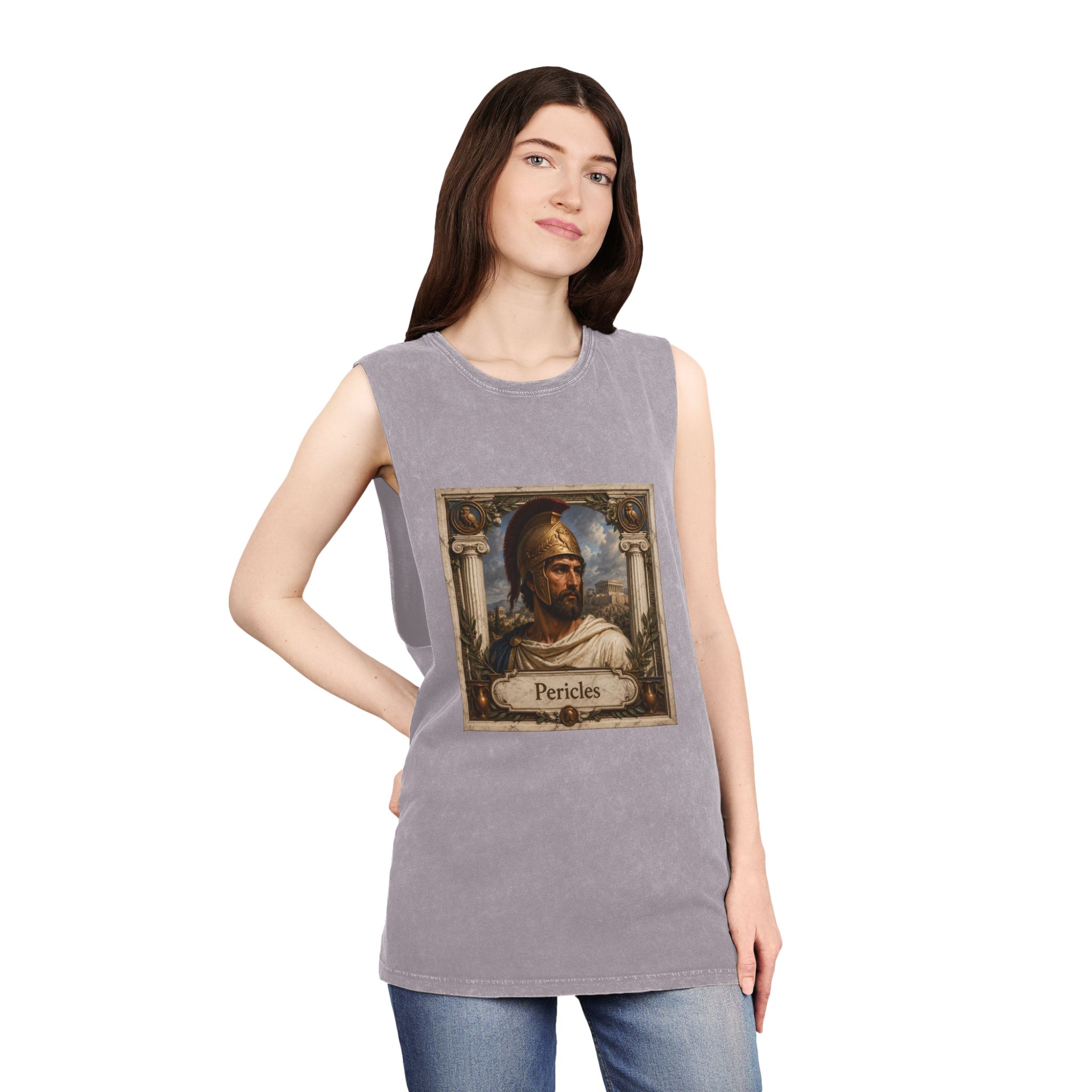 Pericles Unisex Stonewash Tank Top - Image 20