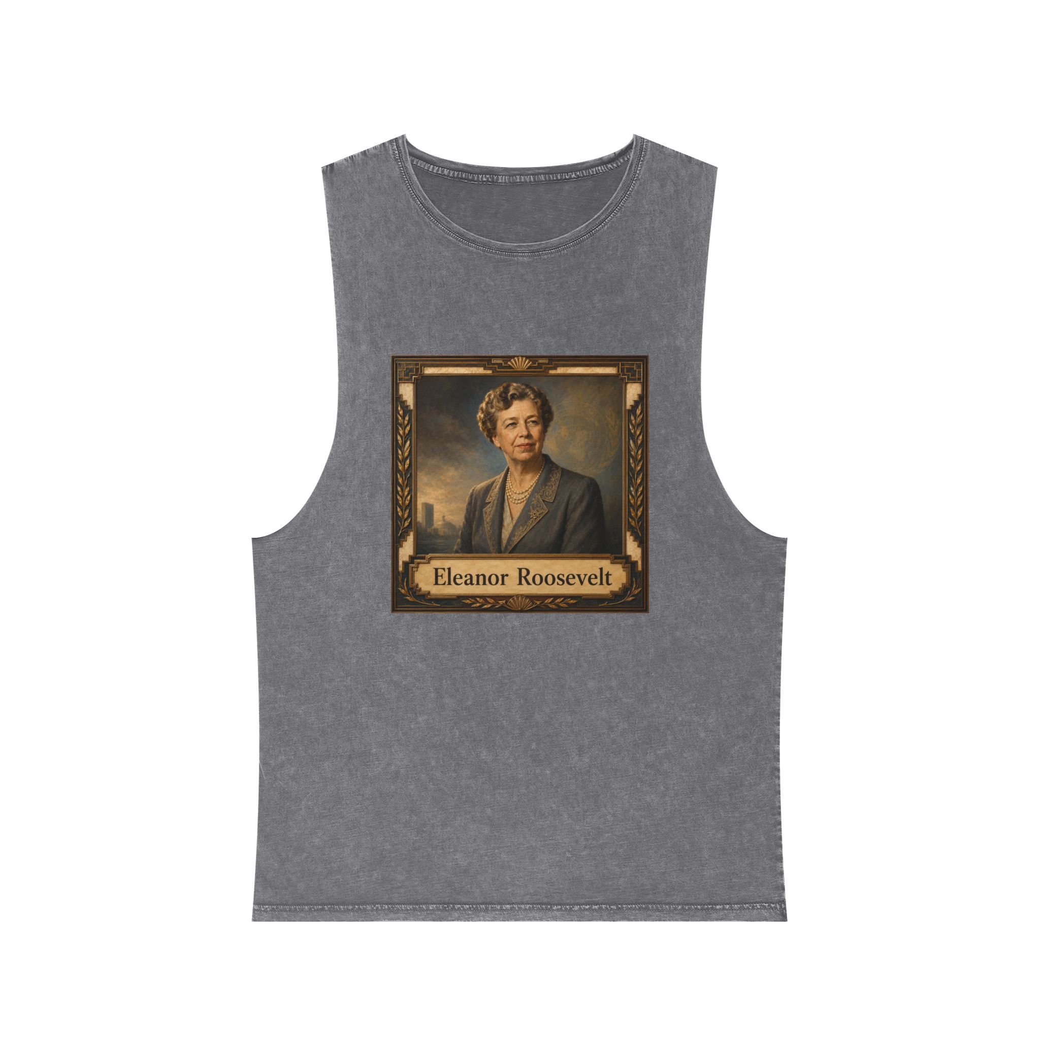 Eleanor Roosevelt Unisex Stonewash Tank Top - Image 9