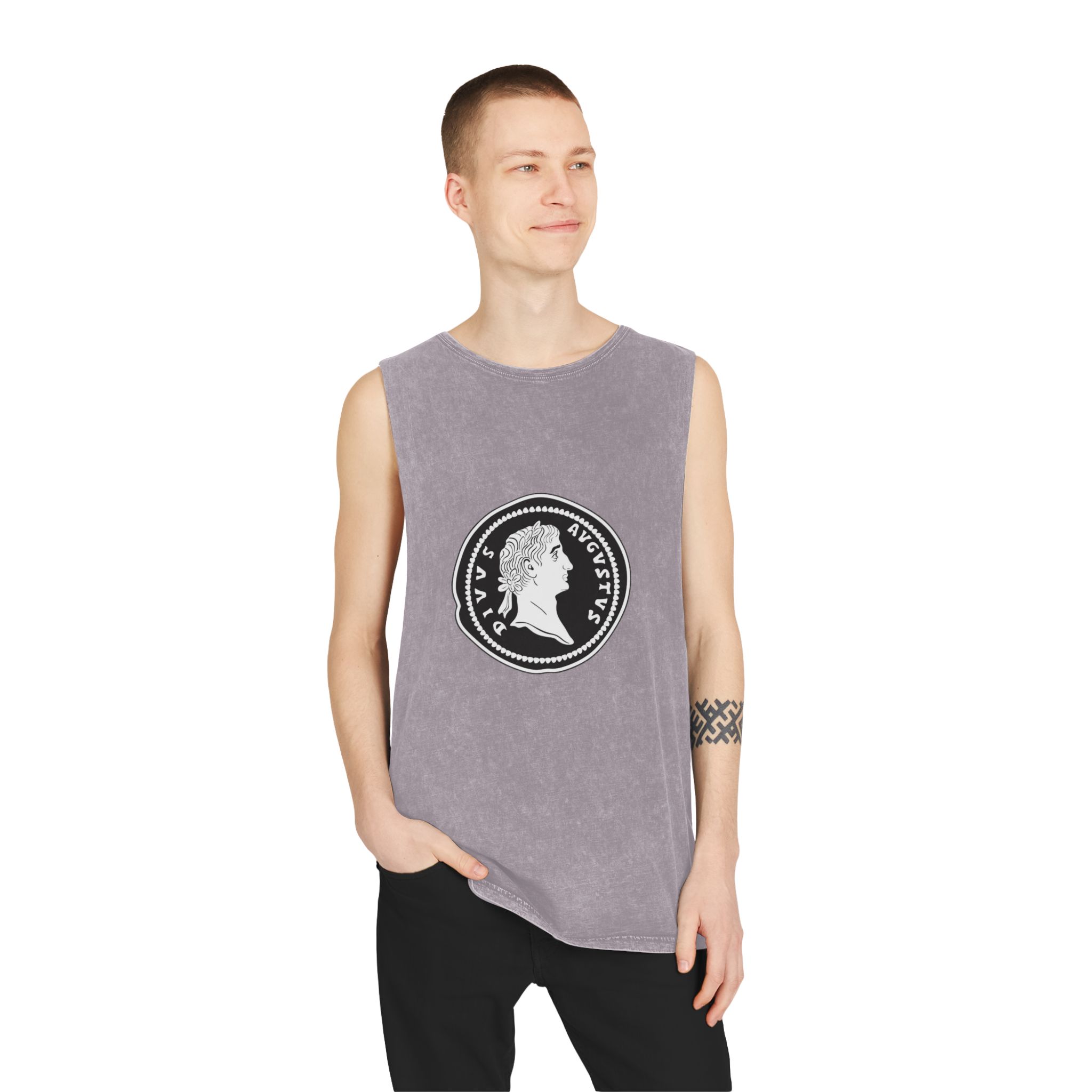Historical Design E4E6D2 Unisex Stonewash Tank Top - Image 19