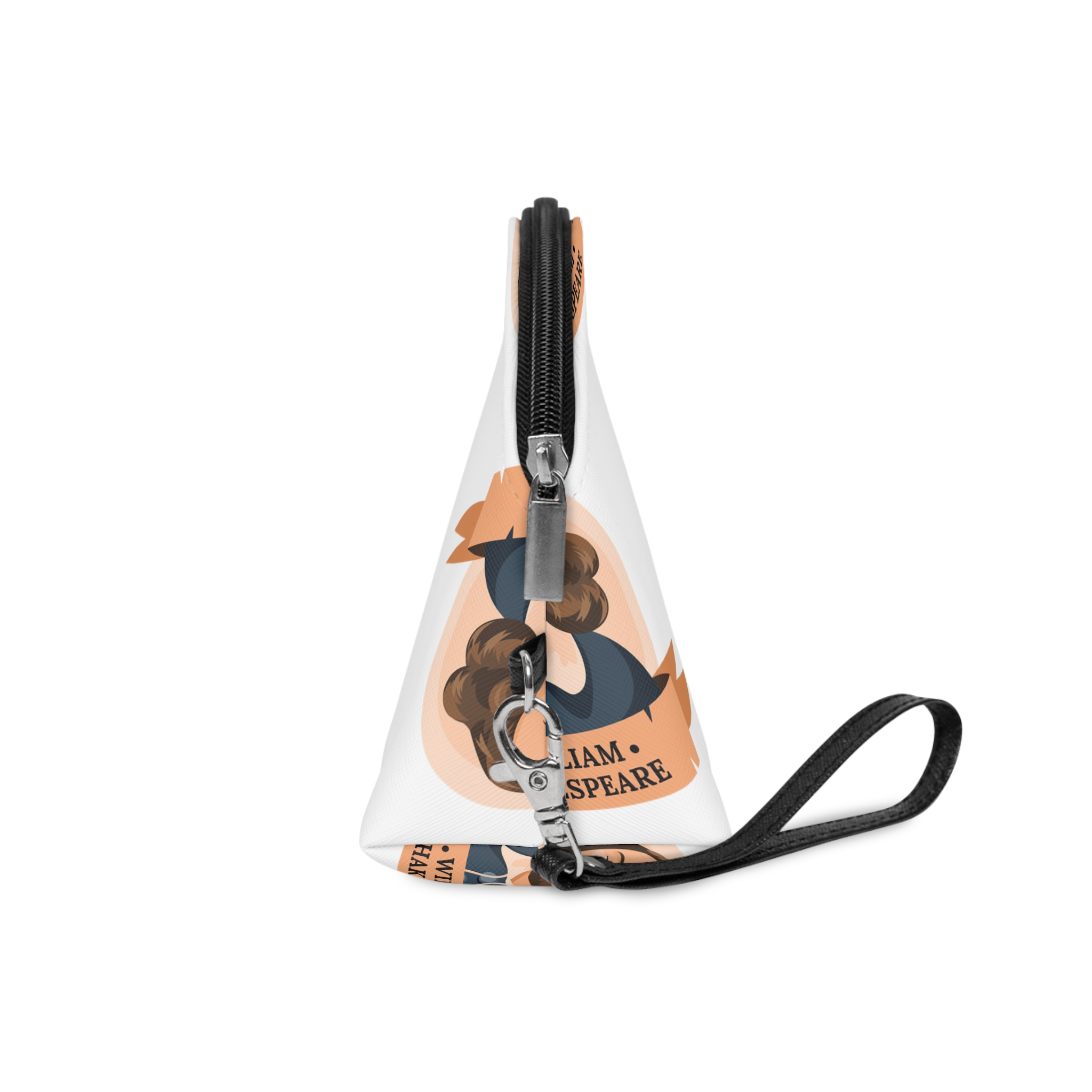 Hand Drawn Flat Design Shakespeare Illustration Makeup Bag - Image 3
