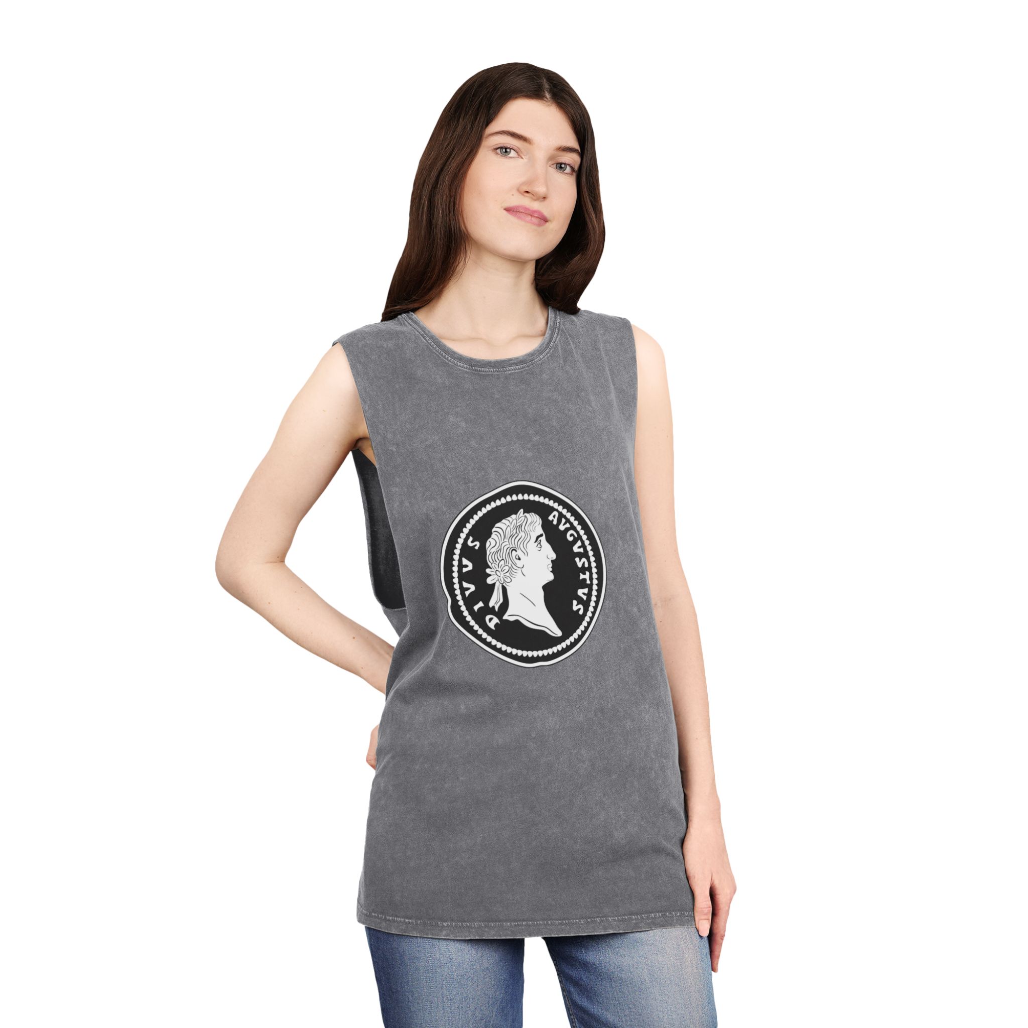 Historical Design E4E6D2 Unisex Stonewash Tank Top - Image 12
