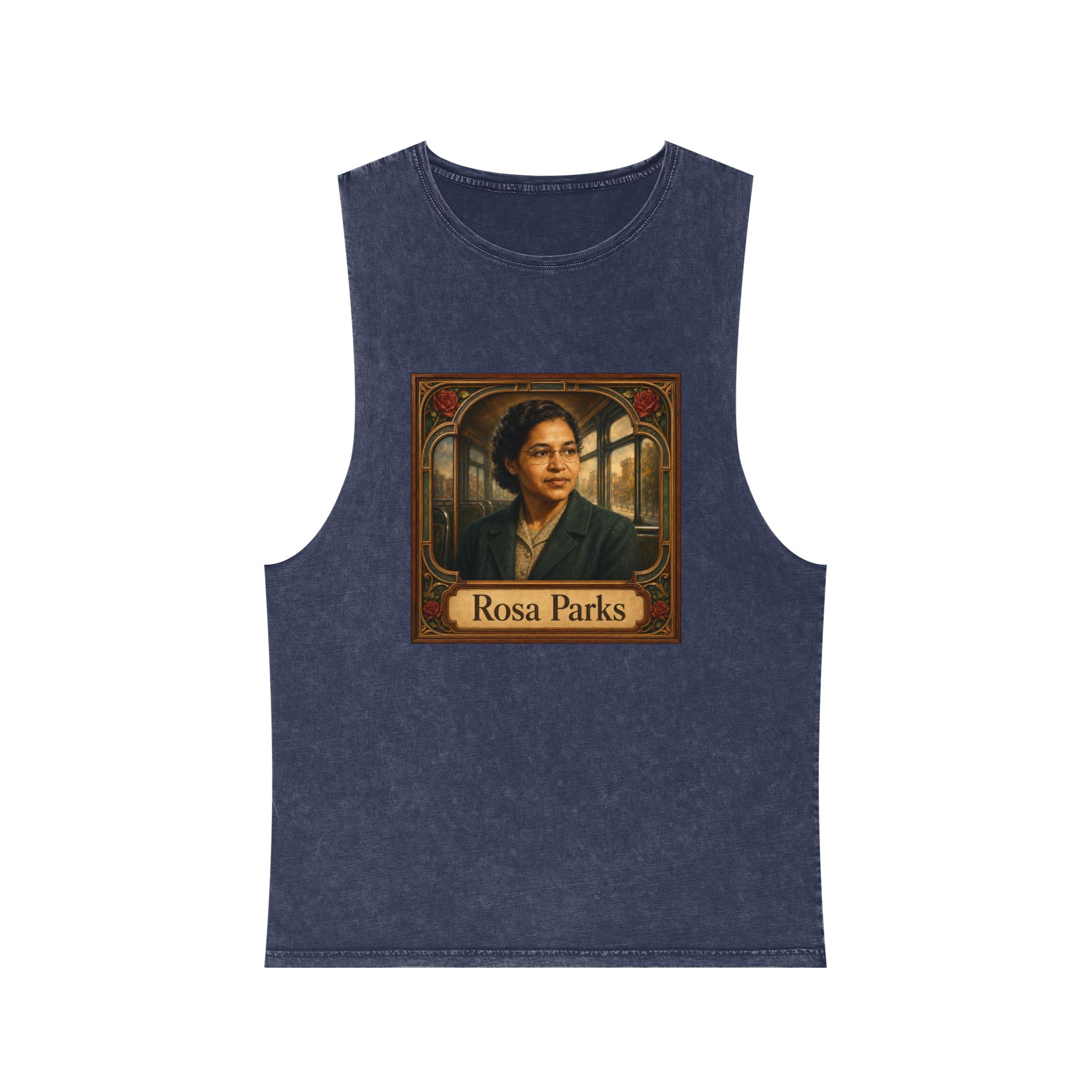 Rosa Parks Unisex Stonewash Tank Top - Image 13