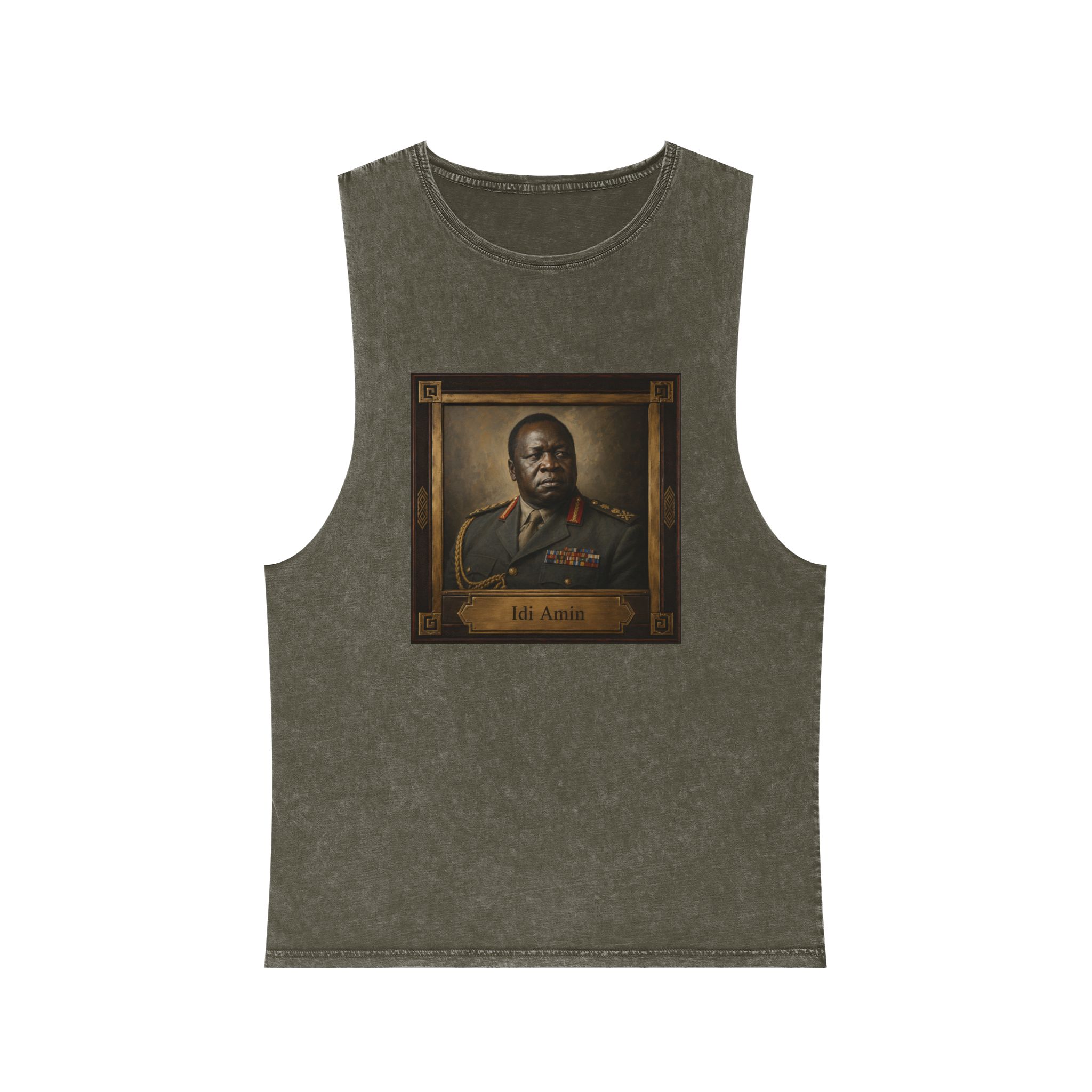 Idi Amin Unisex Stonewash Tank Top - Image 5