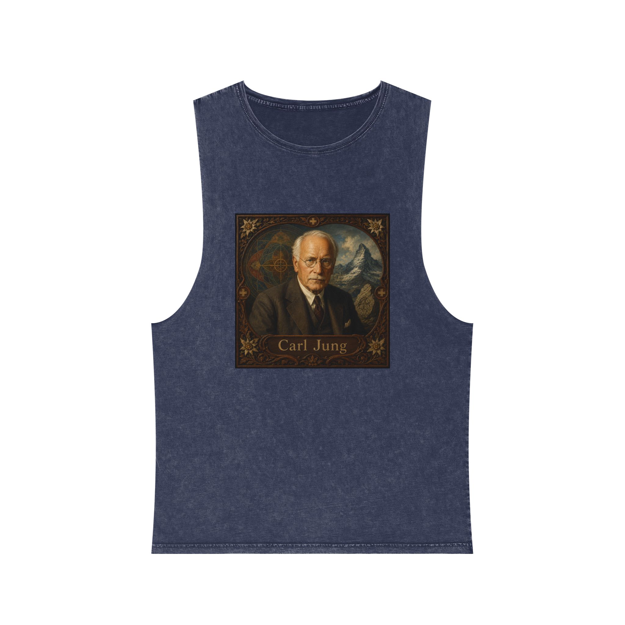 Carl Jung Unisex Stonewash Tank Top - Image 13