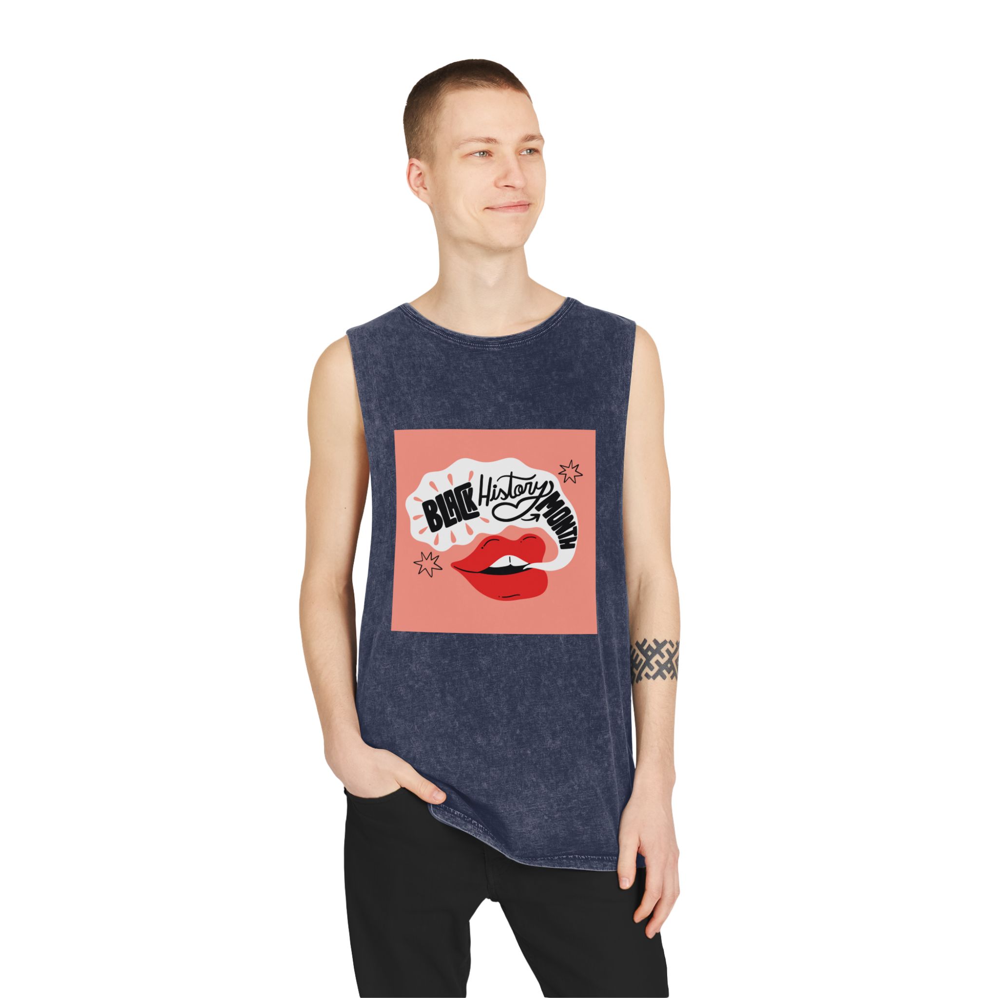 Historical Design A98C85 Unisex Stonewash Tank Top - Image 15