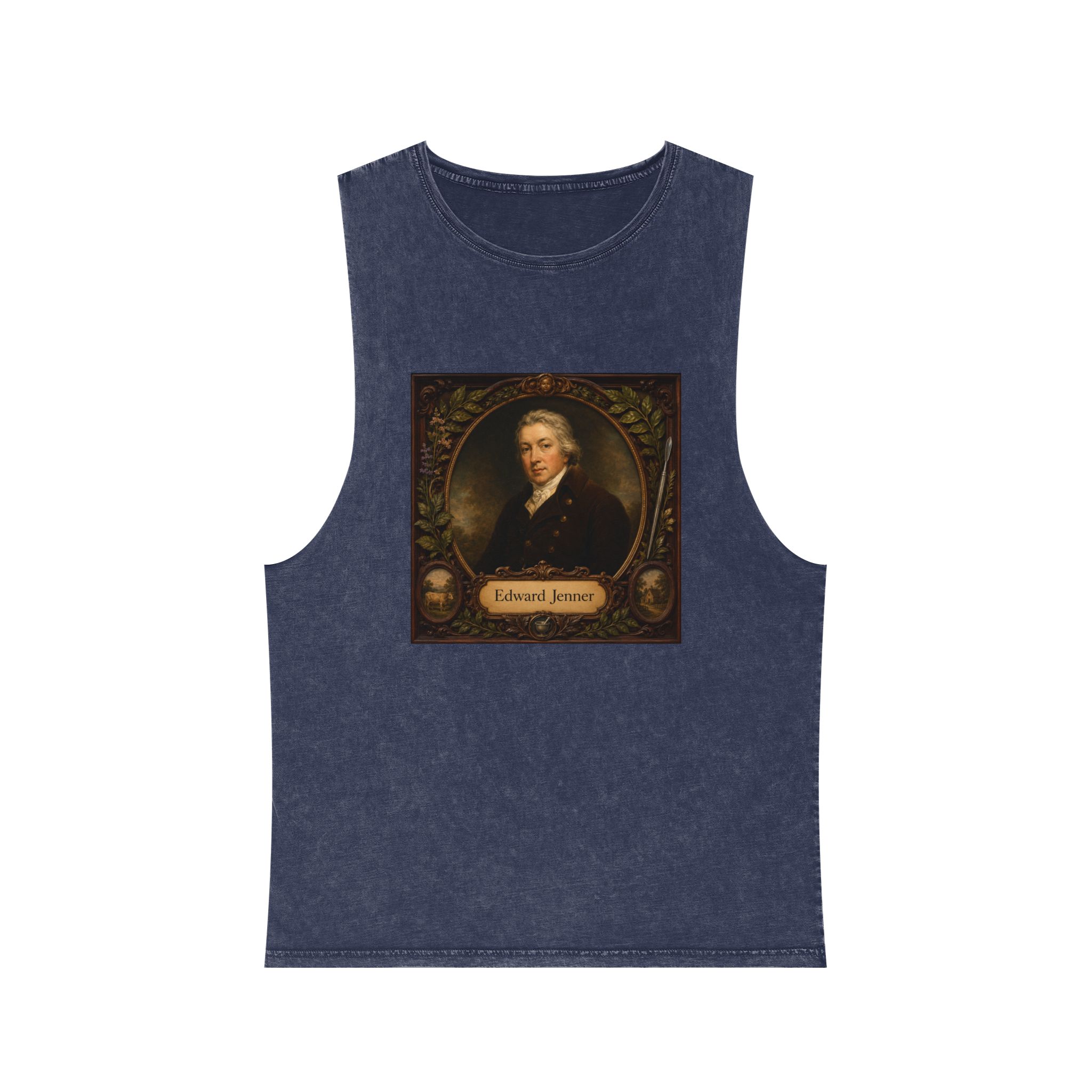 Edward Jenner Unisex Stonewash Tank Top - Image 13