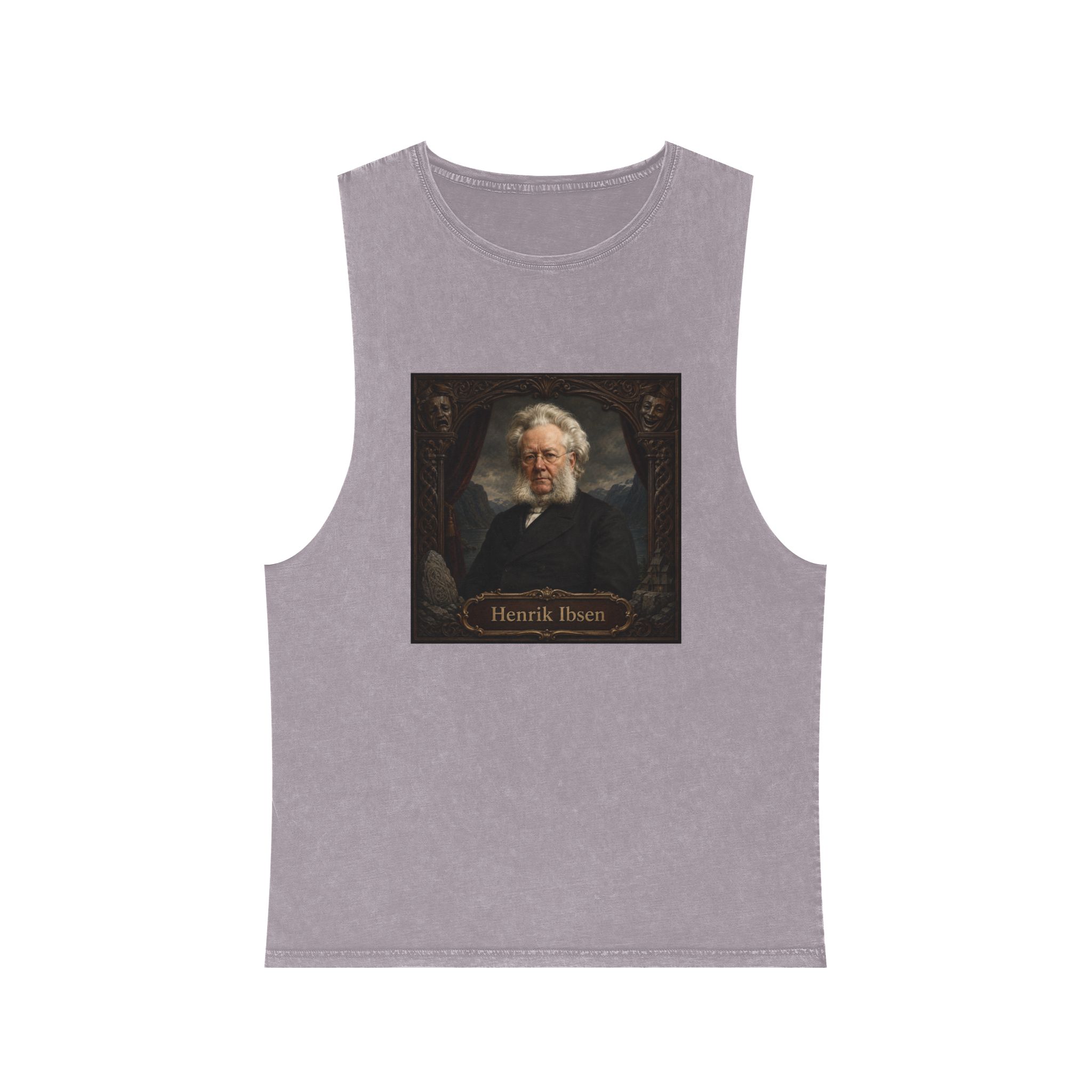 Henrik Ibsen Unisex Stonewash Tank Top - Image 17