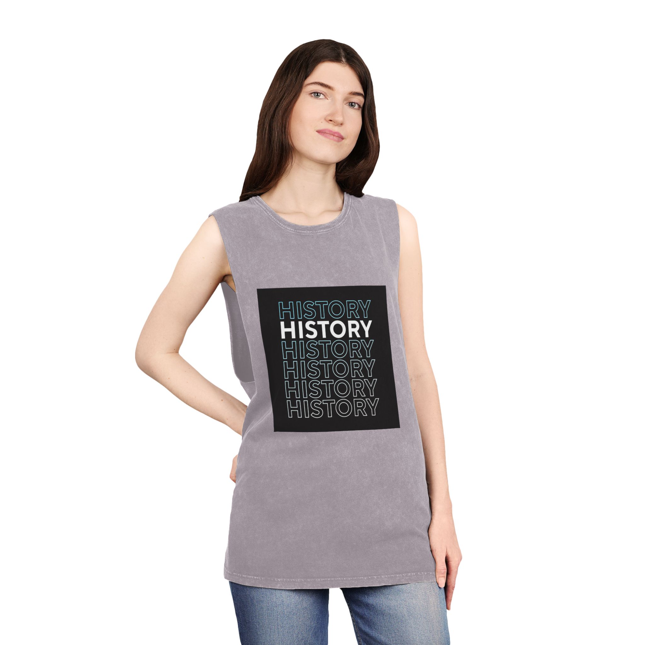 Text Effect Book Tshirt Design 2nd Time 65 Unisex Stonewash Tank Top - Image 20