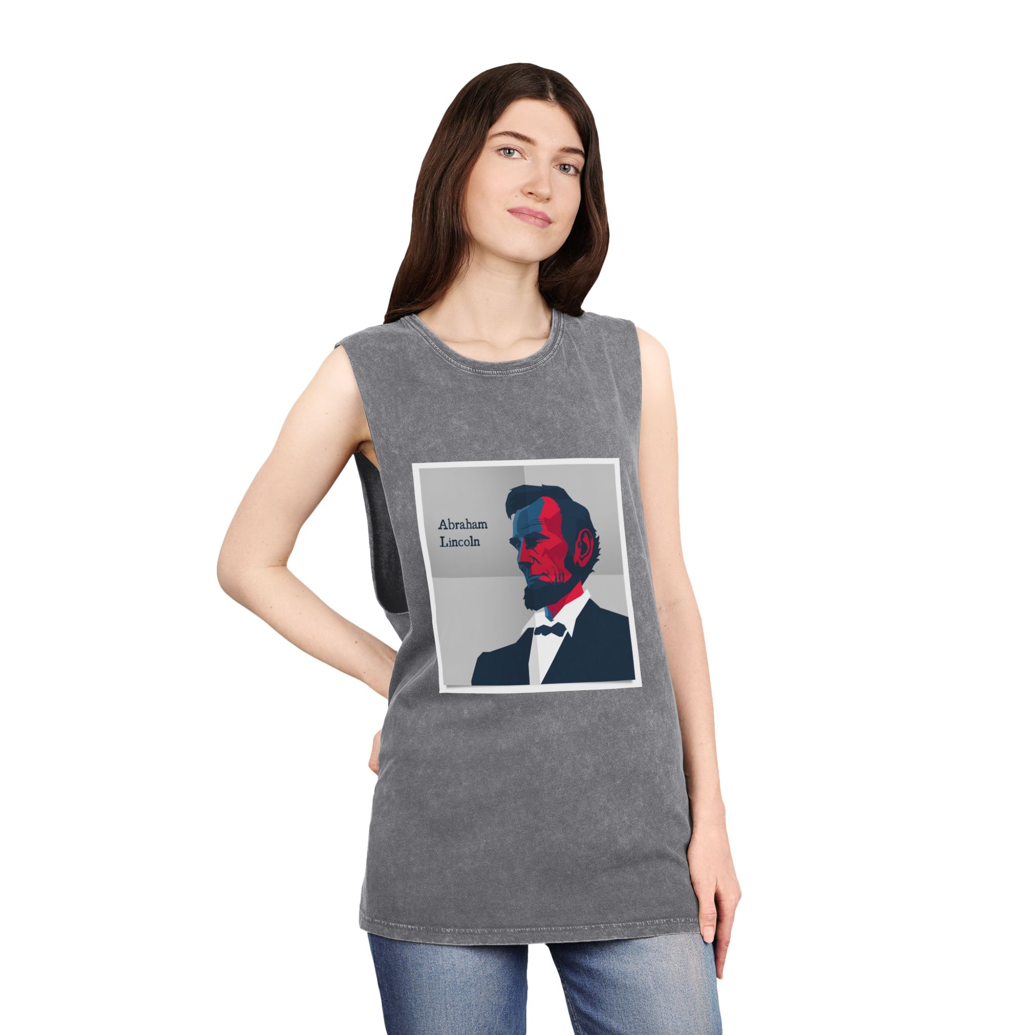 Historical Design 235DEF Unisex Stonewash Tank Top - Image 12