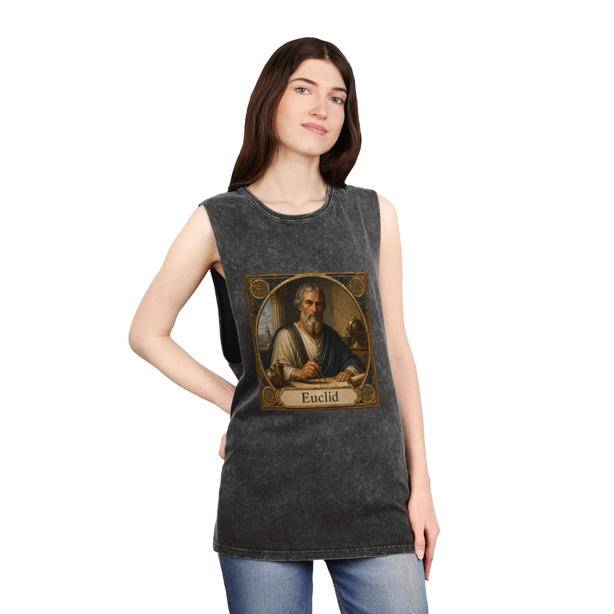 Euclid Unisex Stonewash Tank Top - Image 4