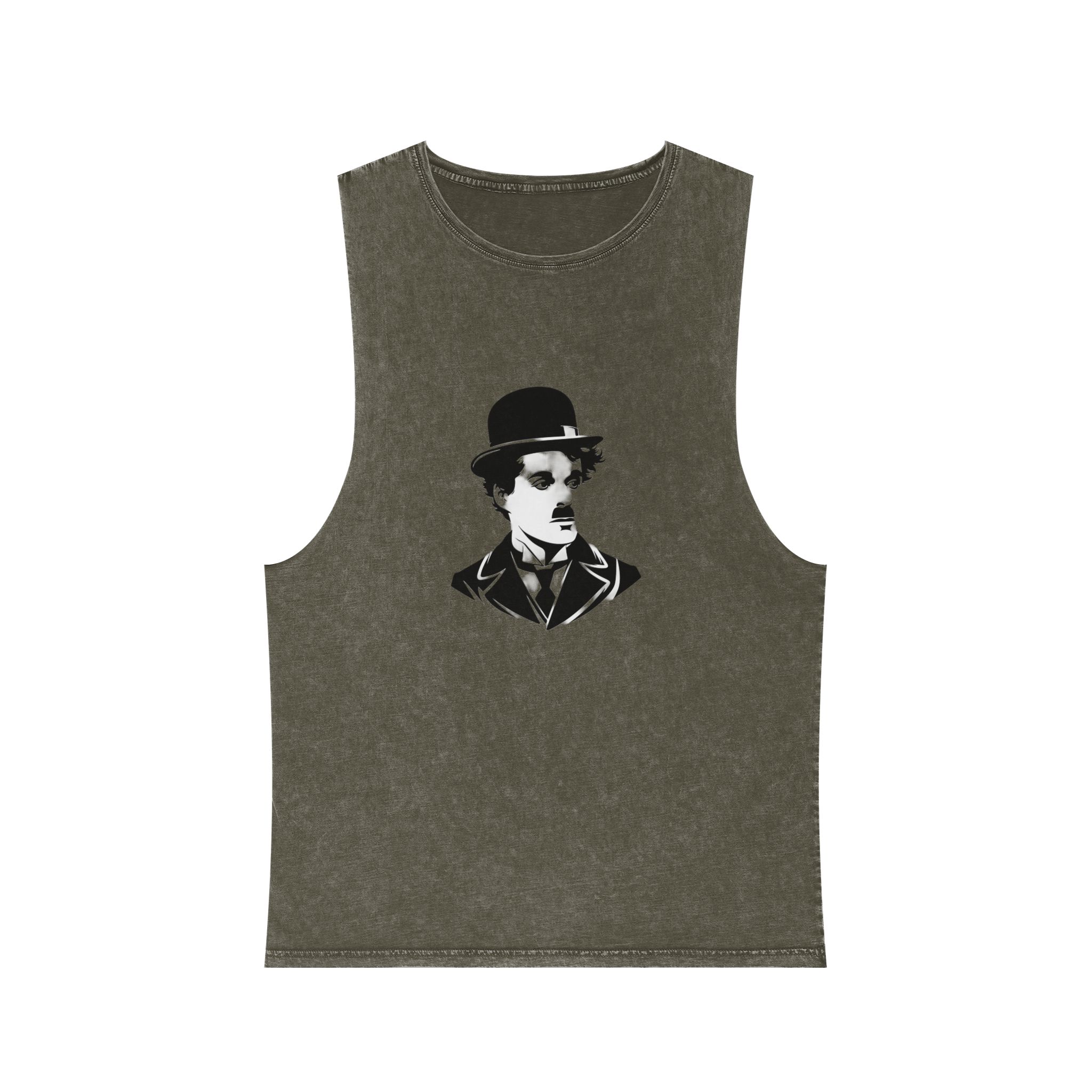 Charlie Chaplin Unisex Stonewash Tank Top - Image 5