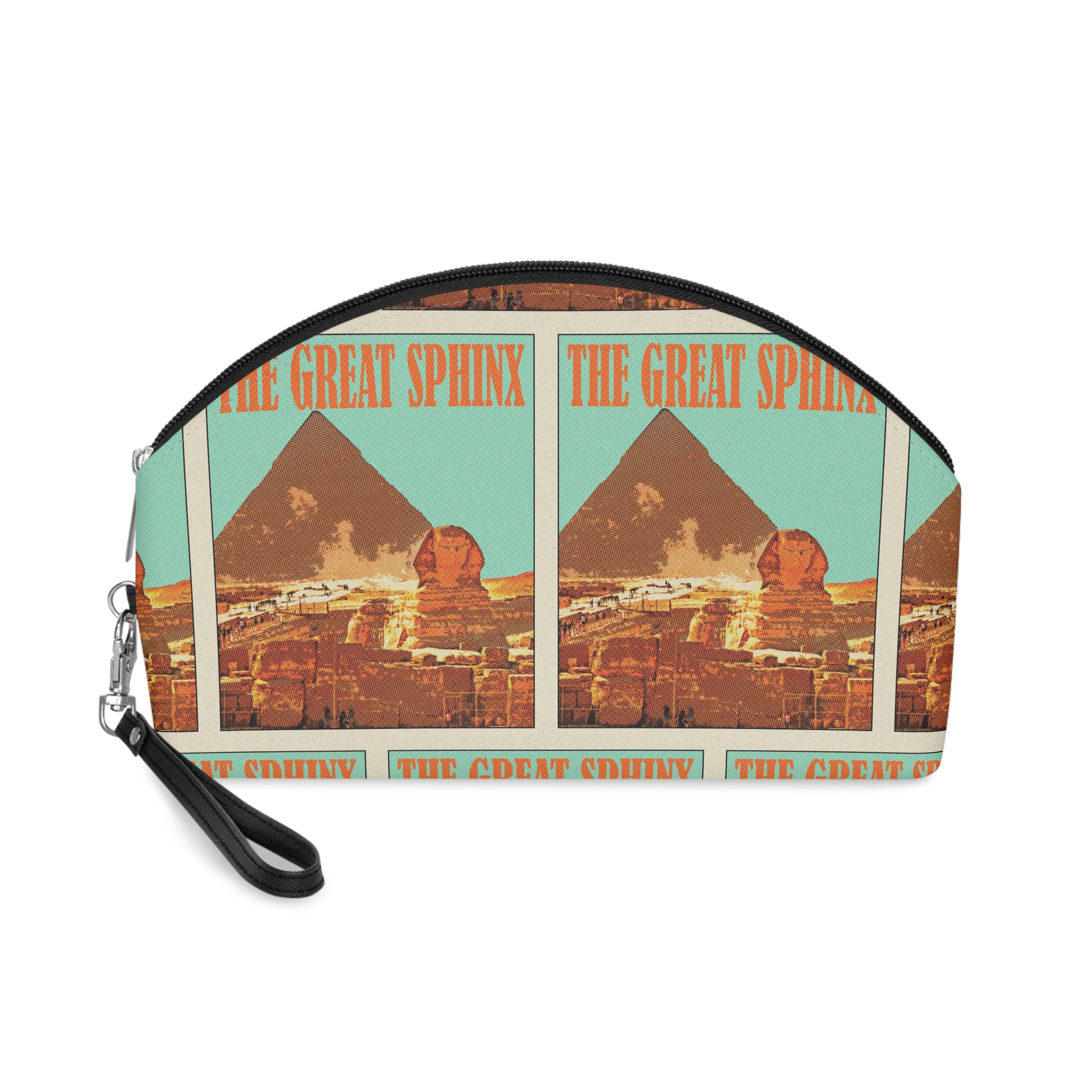 Great Sphinx Retro Travel Poster Makeup Bag