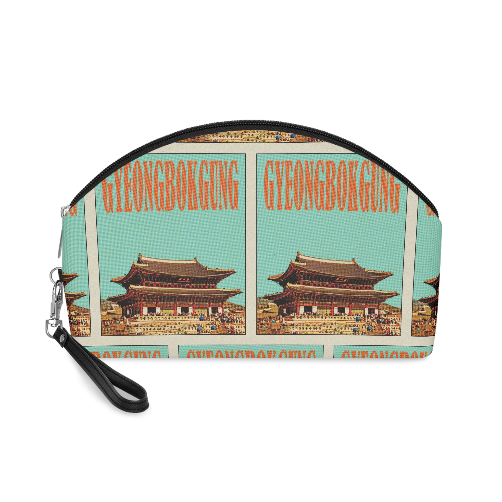 Gyeongbokgung Retro Travel Poster Makeup Bag