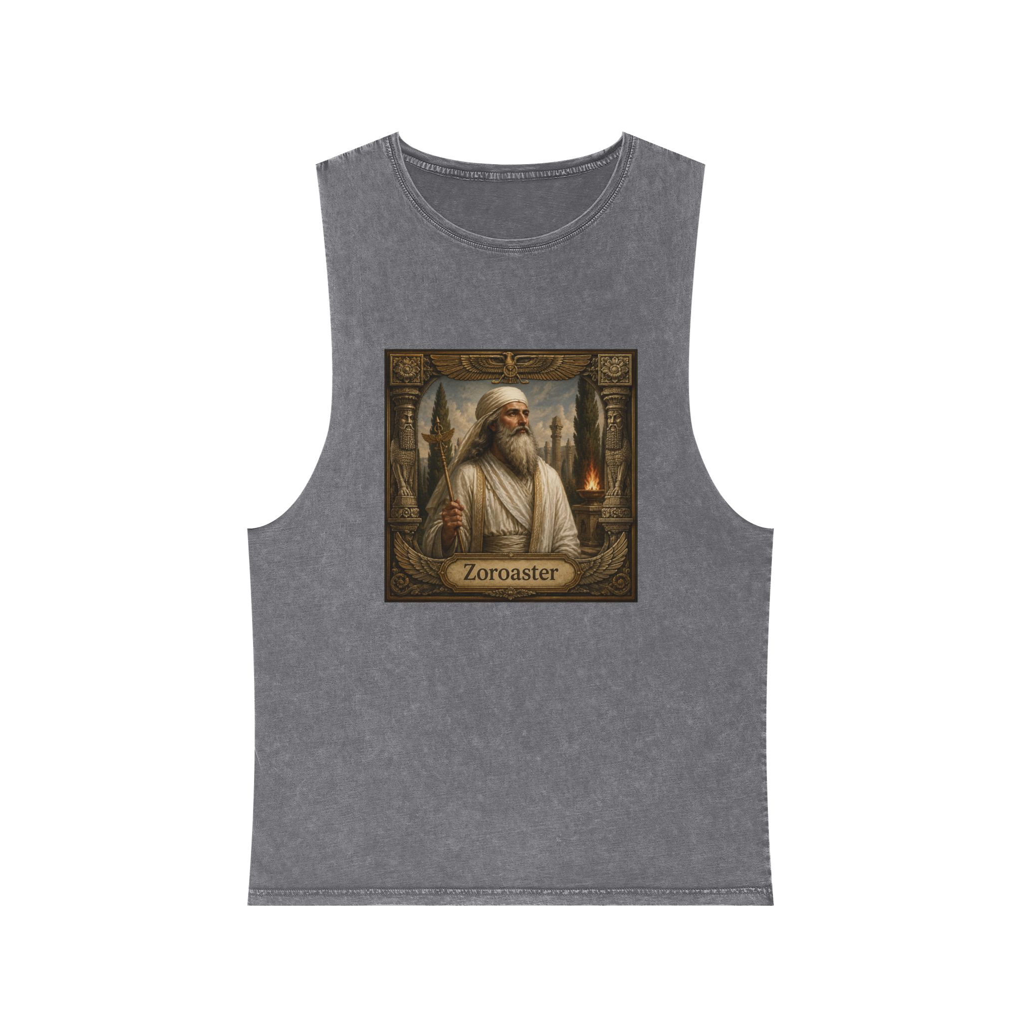 Zoroaster Unisex Stonewash Tank Top - Image 9