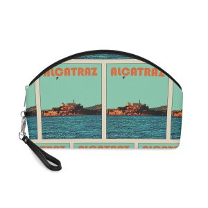 Alcatraz Retro Travel Poster Makeup Bag