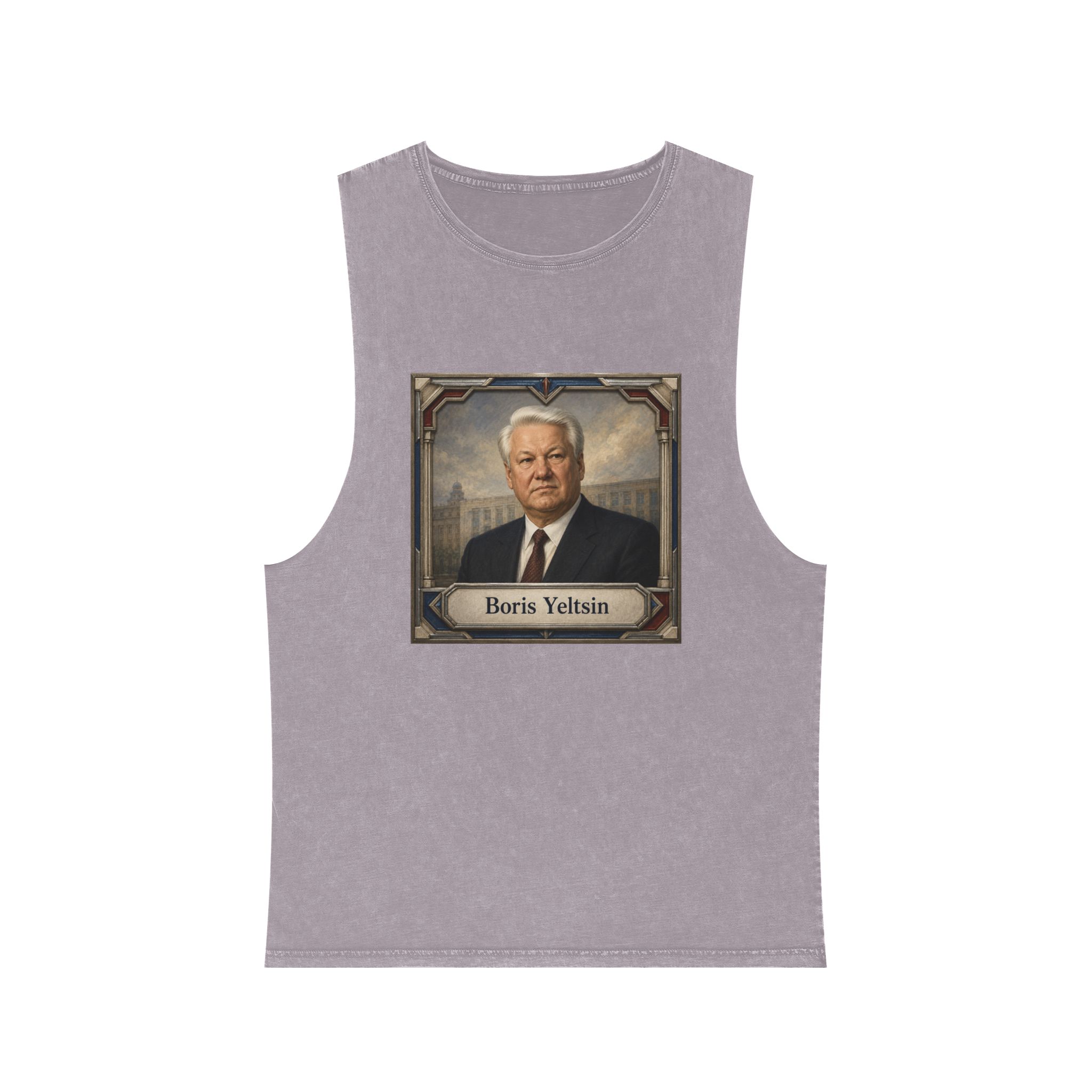 Boris Yeltsin Unisex Stonewash Tank Top - Image 17