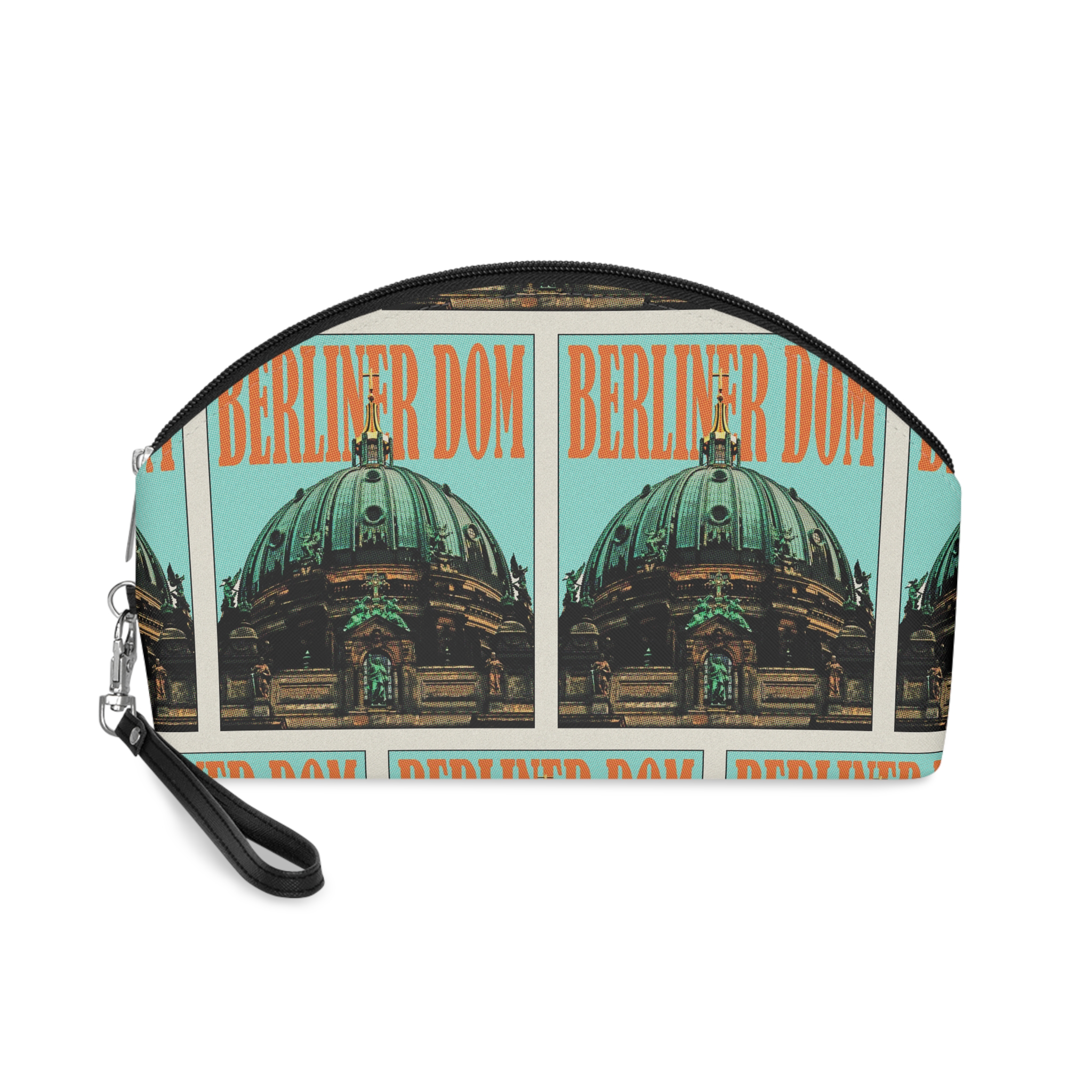 Berliner Dom Retro Travel Poster Makeup Bag