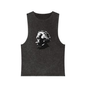 Albert Einstein (1) Unisex Stonewash Tank Top