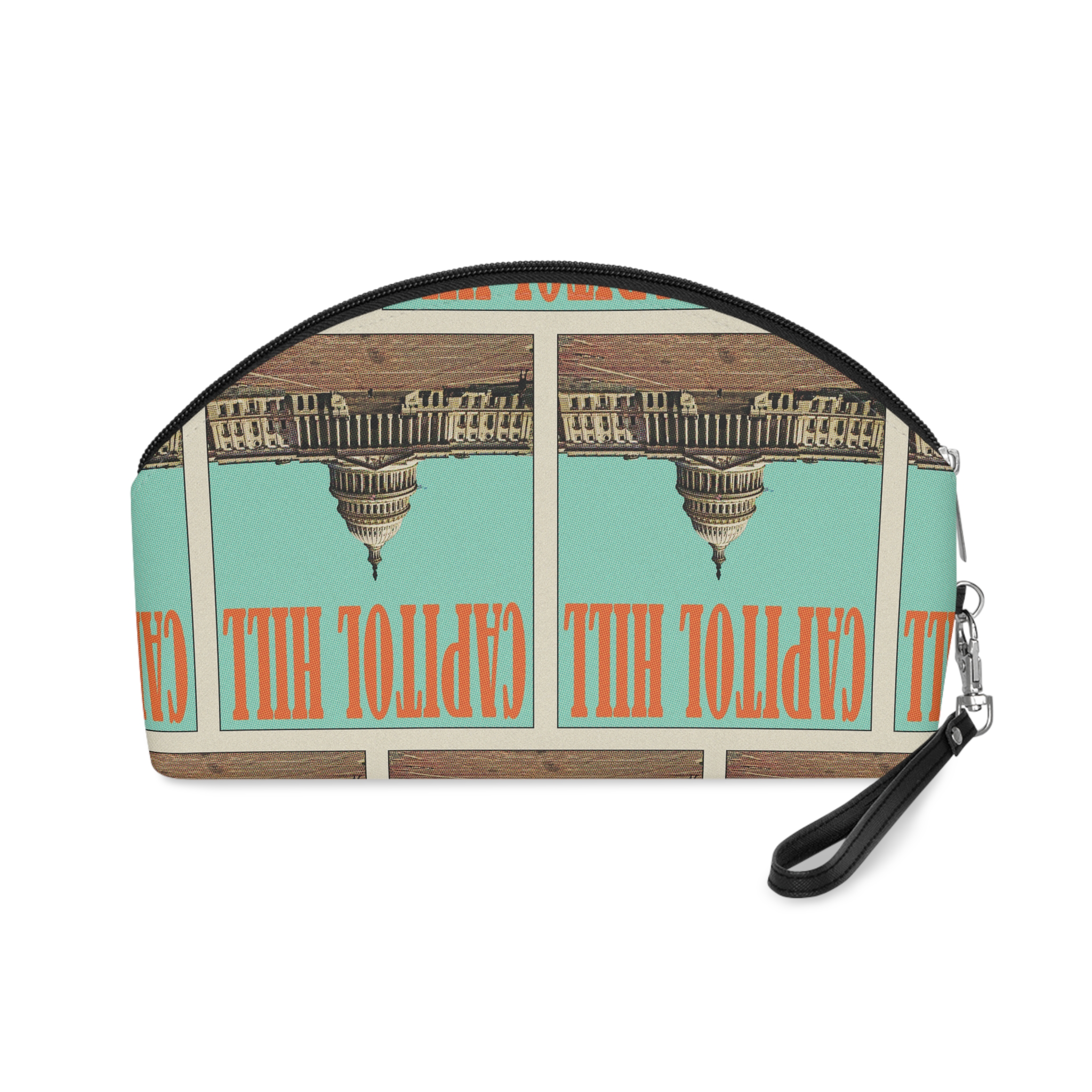 Capitol Hill Retro Travel Poster Makeup Bag - Image 2