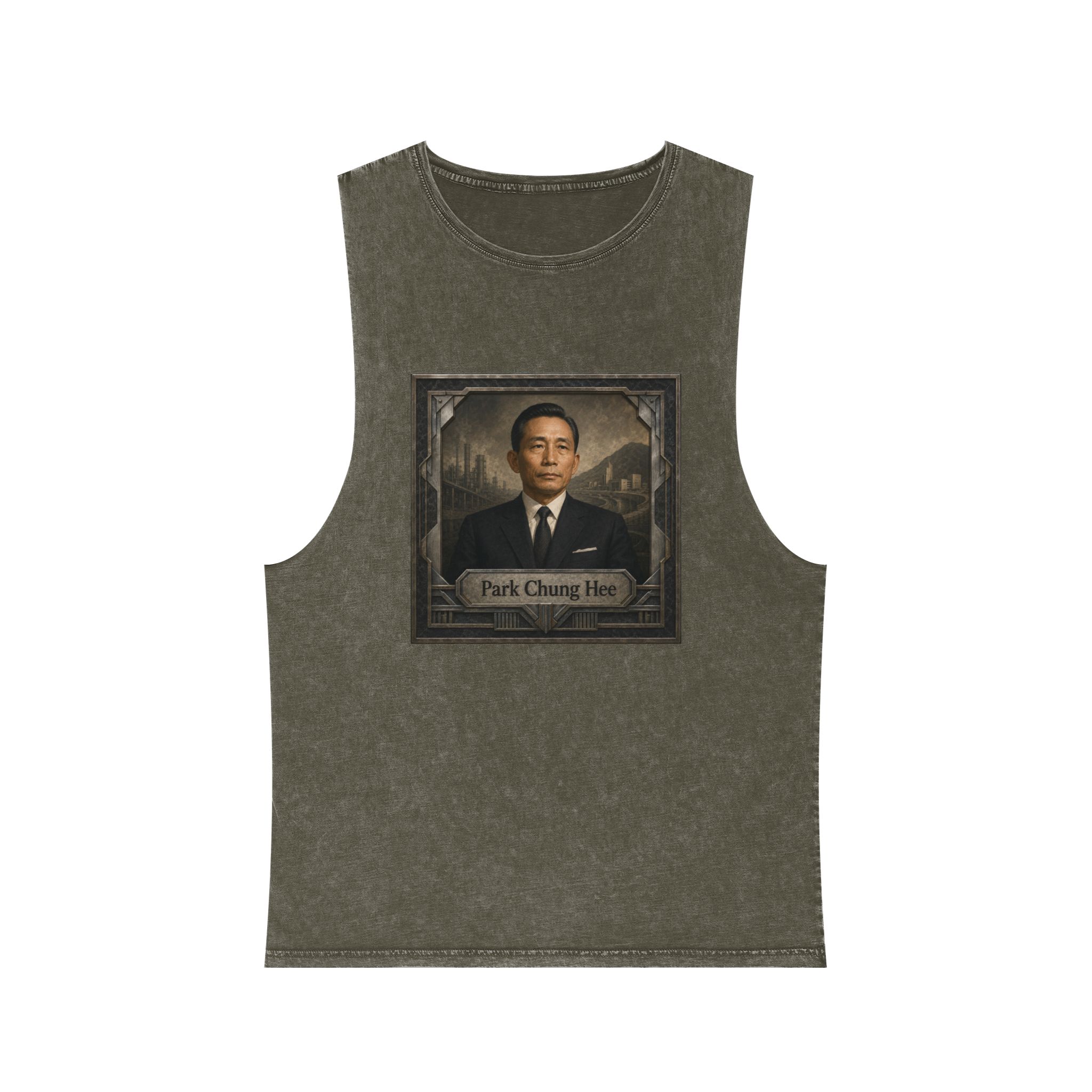 Park Chung Hee Unisex Stonewash Tank Top - Image 5