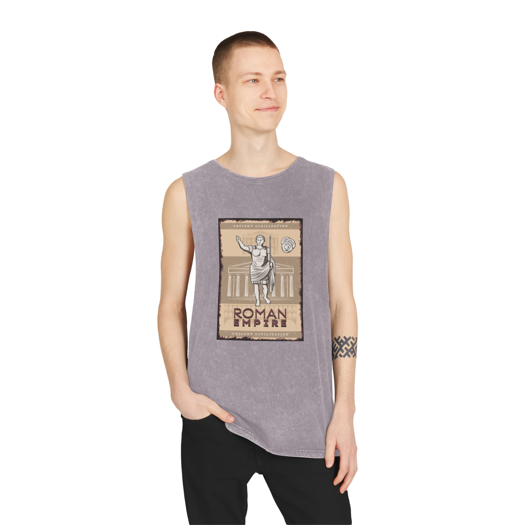 Historical Design 9A748A Unisex Stonewash Tank Top - Image 19