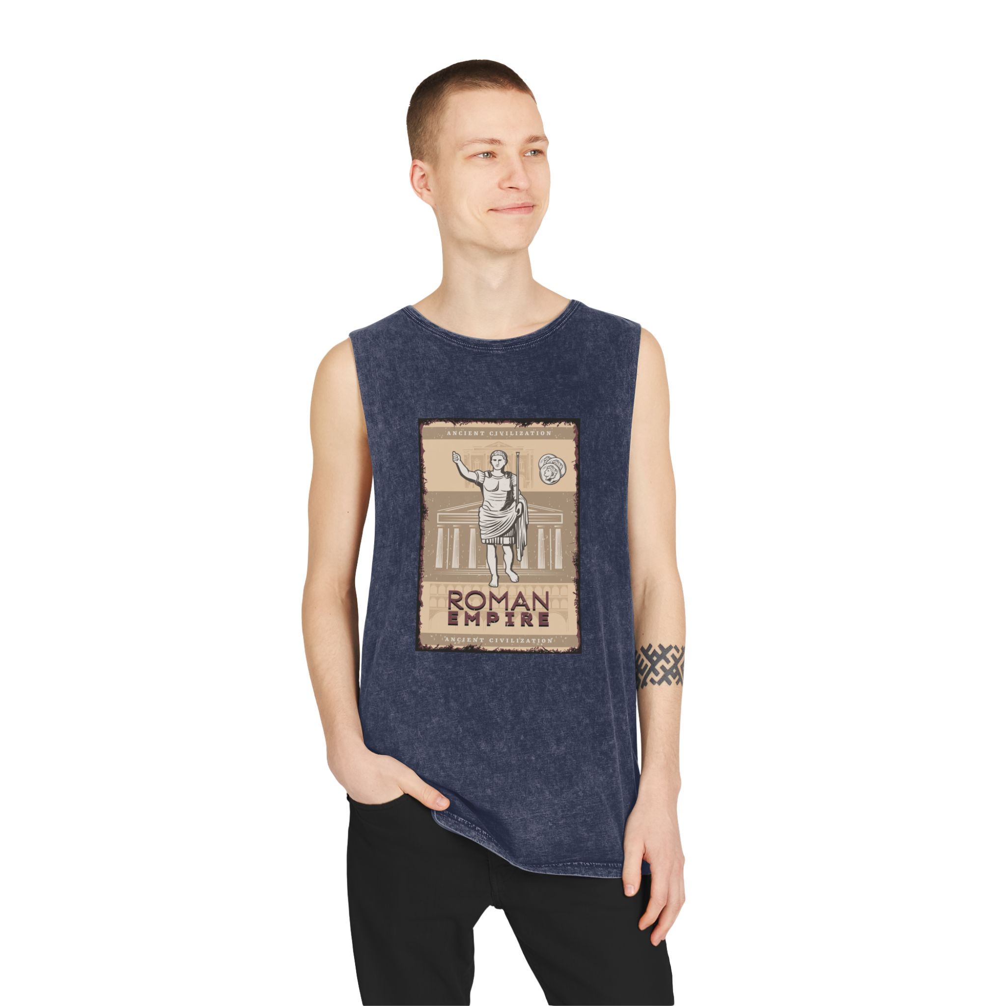 Historical Design 9A748A Unisex Stonewash Tank Top - Image 15