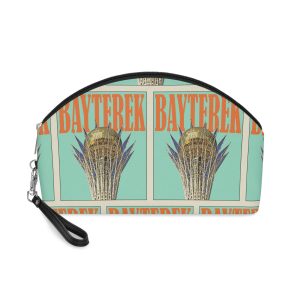 Bayterek Retro Travel Poster Makeup Bag