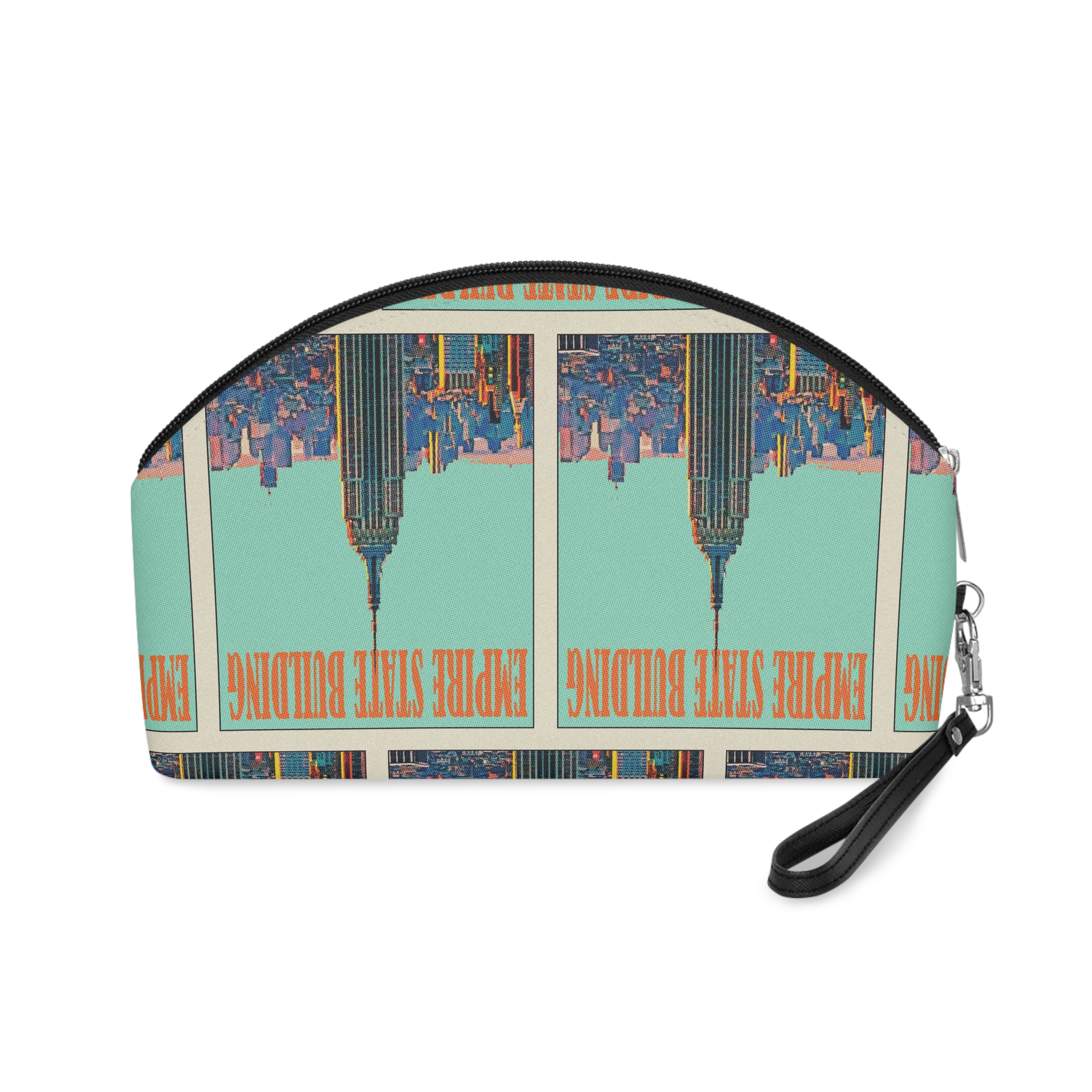 Empire State Building Retro Travel Poster Makeup Bag - Image 2