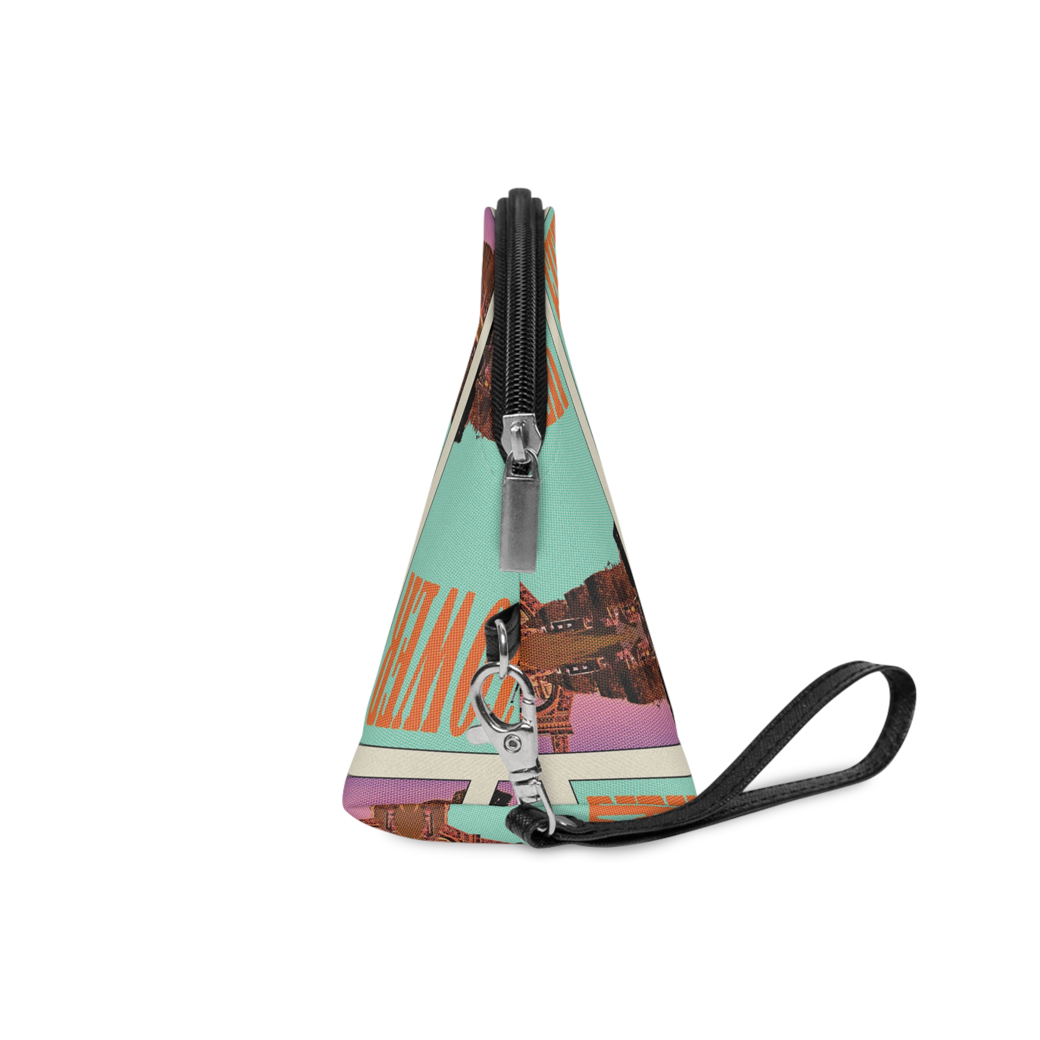 Eiffel Tower Retro Travel Poster Makeup Bag - Image 3