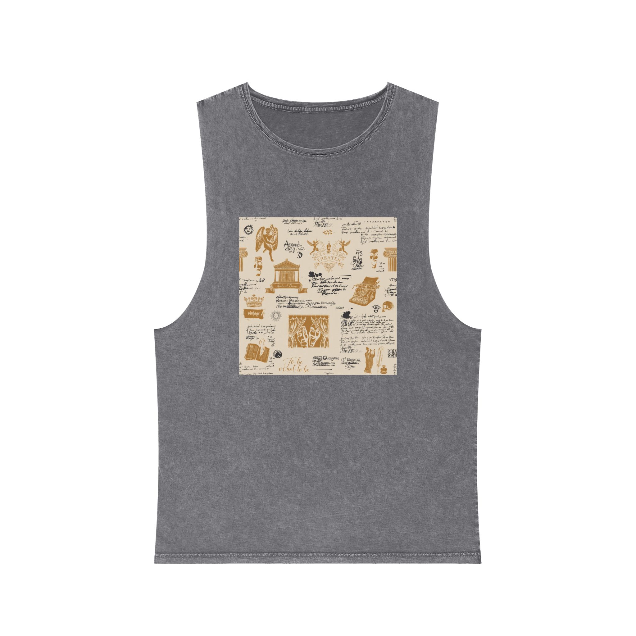 Theater Background 004 Unisex Stonewash Tank Top - Image 9