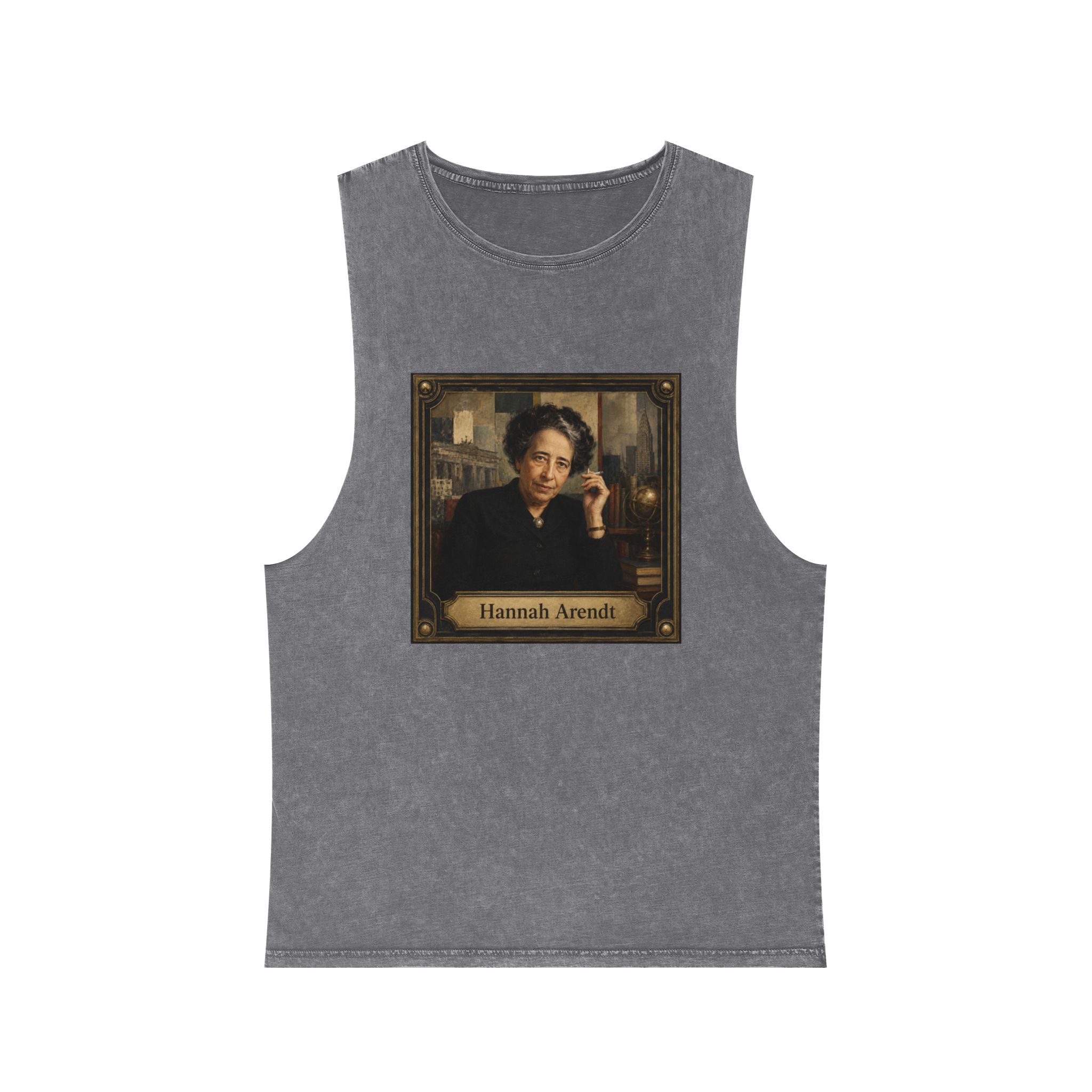 Hannah Arendt Unisex Stonewash Tank Top - Image 9
