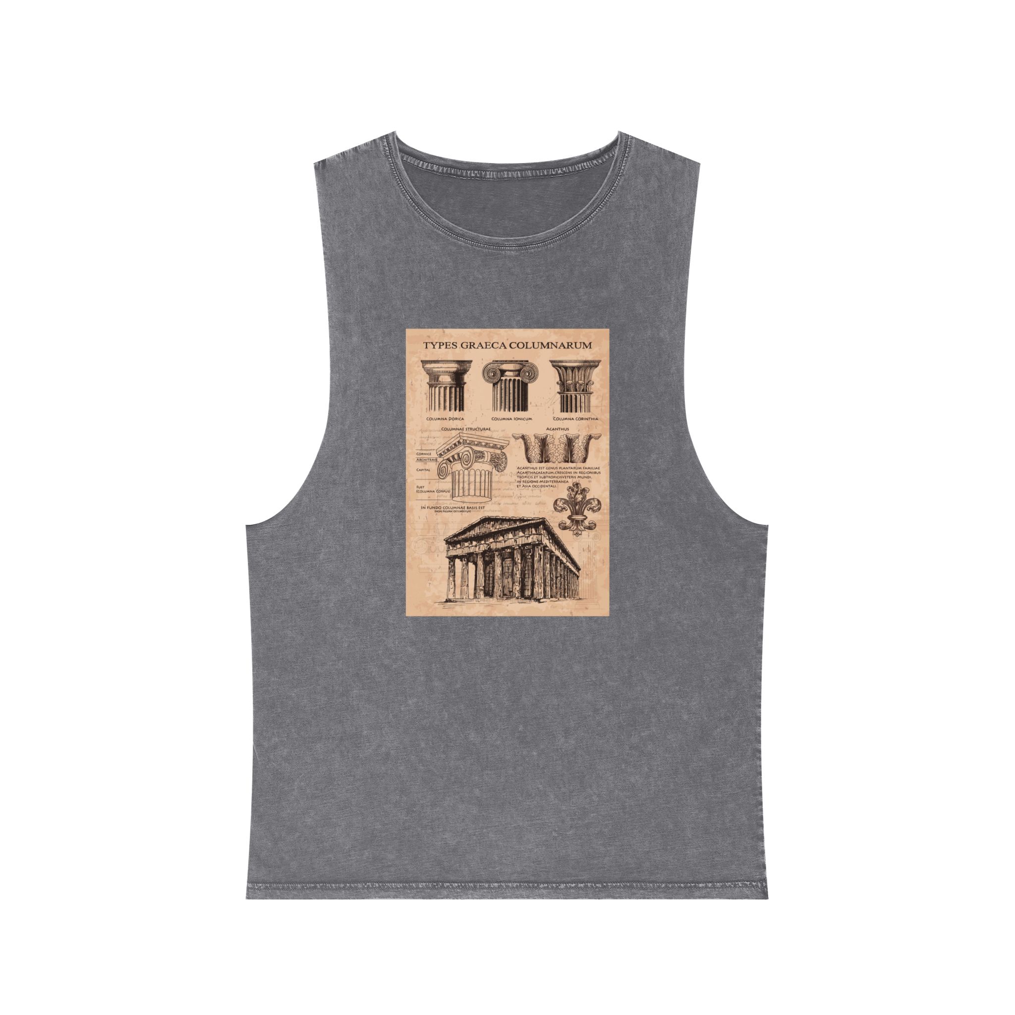 Historical Design E022AA Unisex Stonewash Tank Top - Image 9
