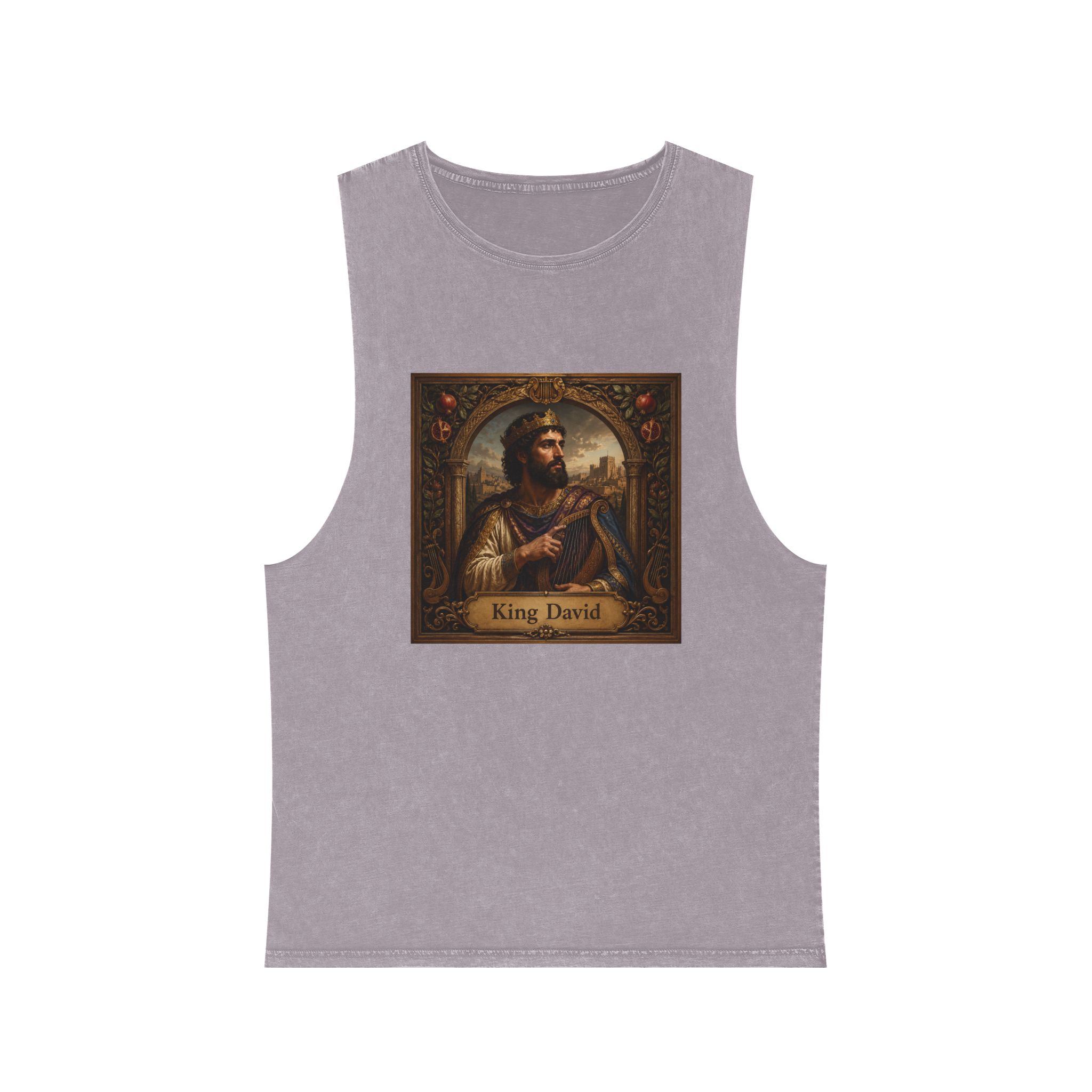 King David Unisex Stonewash Tank Top - Image 17