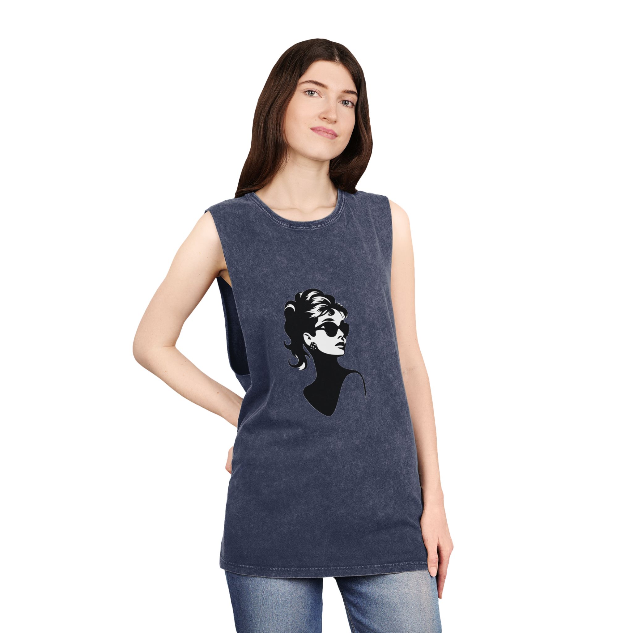 Audrey Hepburn Unisex Stonewash Tank Top - Image 16