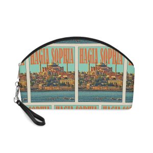 Hagia Sophia Retro Travel Poster Makeup Bag