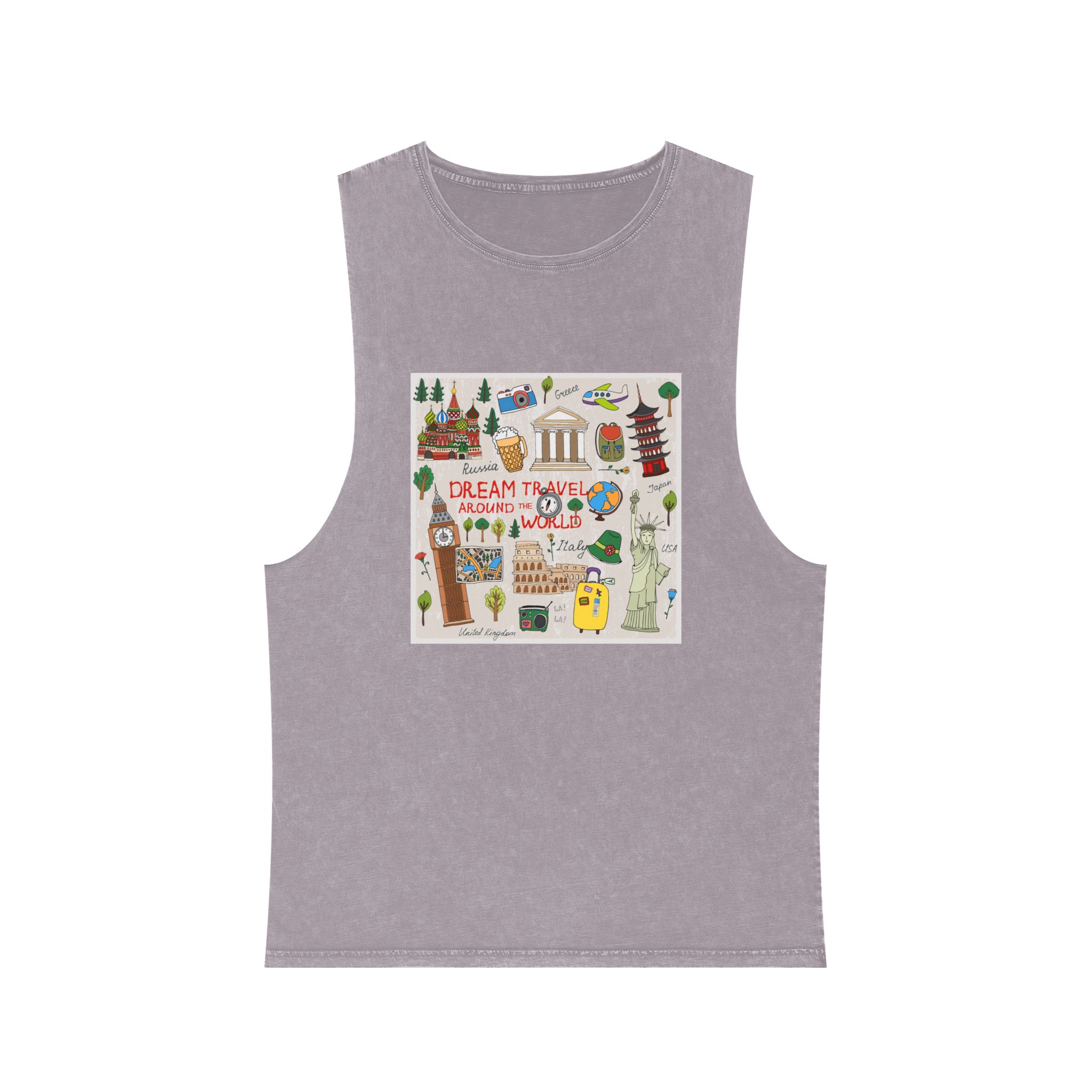 Historical Design AC647D Unisex Stonewash Tank Top - Image 17