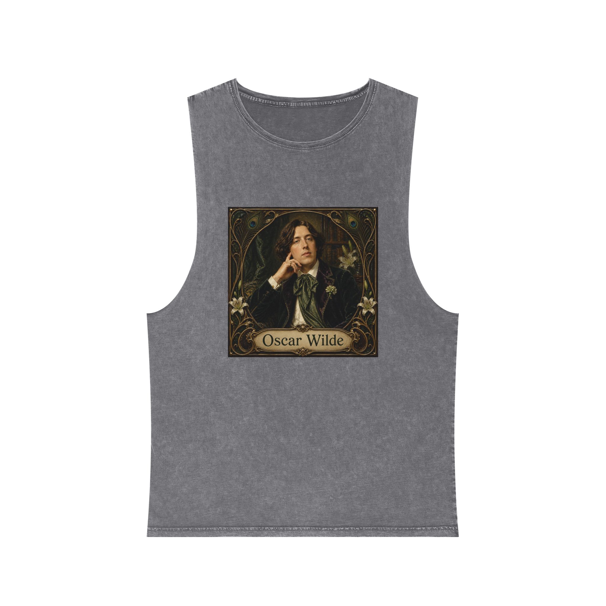 Oscar Wilde Unisex Stonewash Tank Top - Image 9