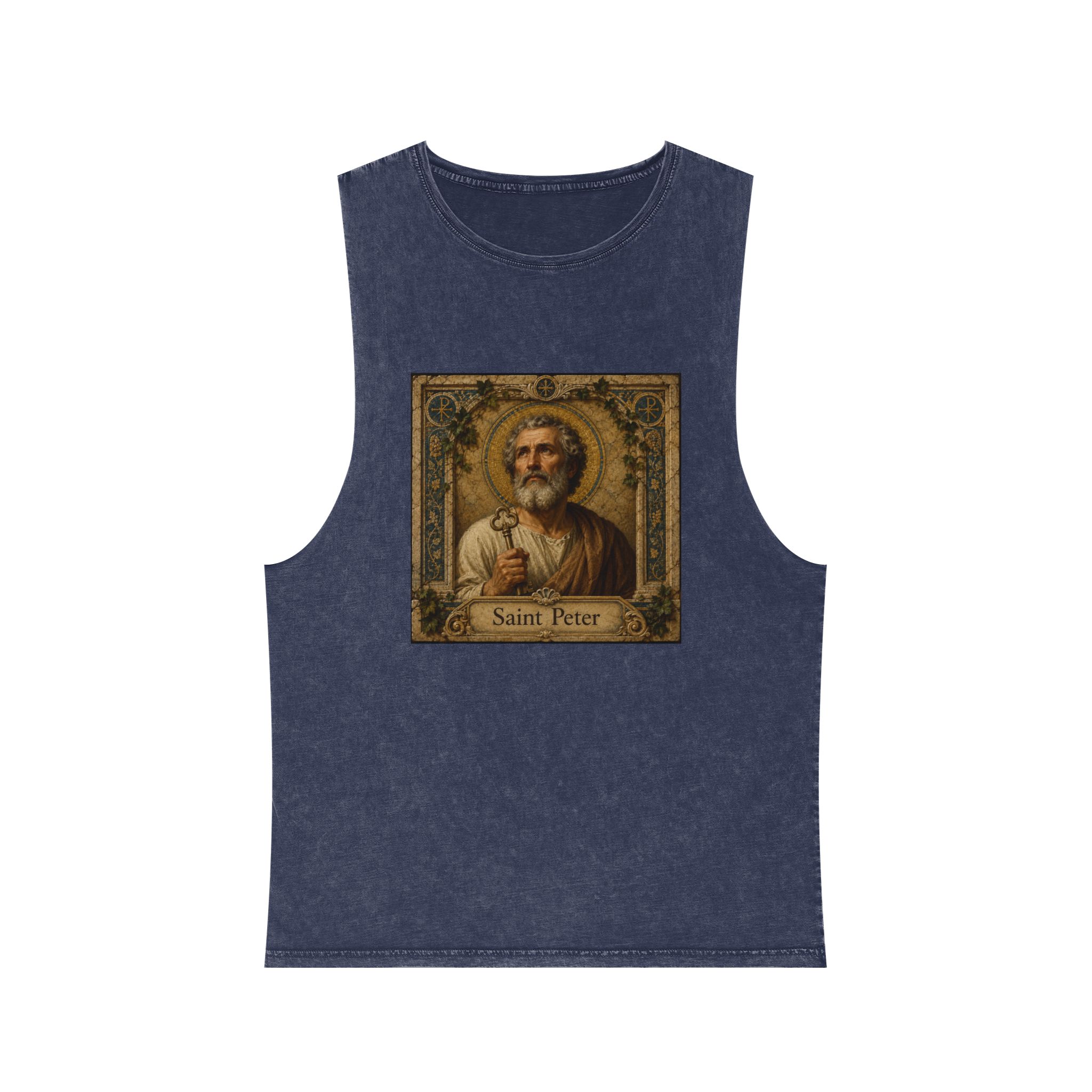Saint Peter Unisex Stonewash Tank Top - Image 13