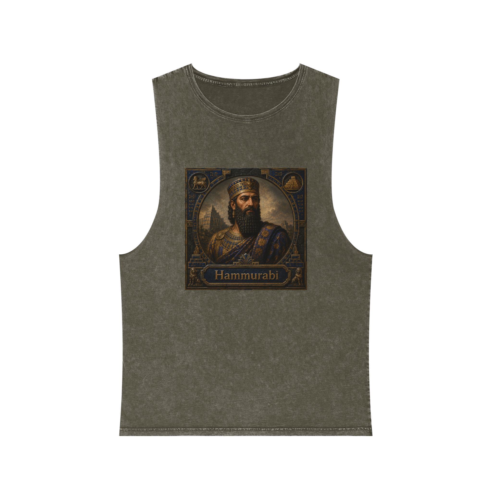 Hammurabi Unisex Stonewash Tank Top - Image 5