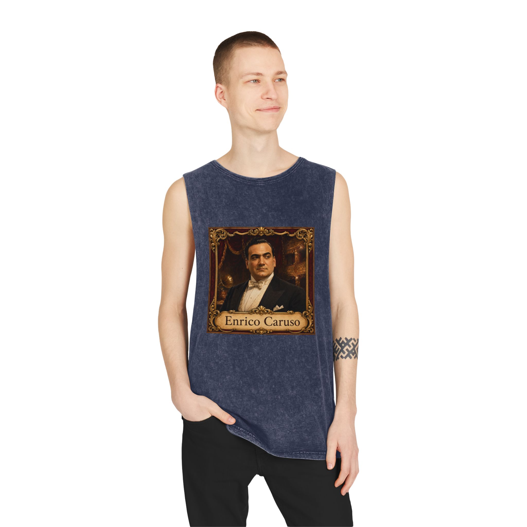 Enrico Caruso Unisex Stonewash Tank Top - Image 15