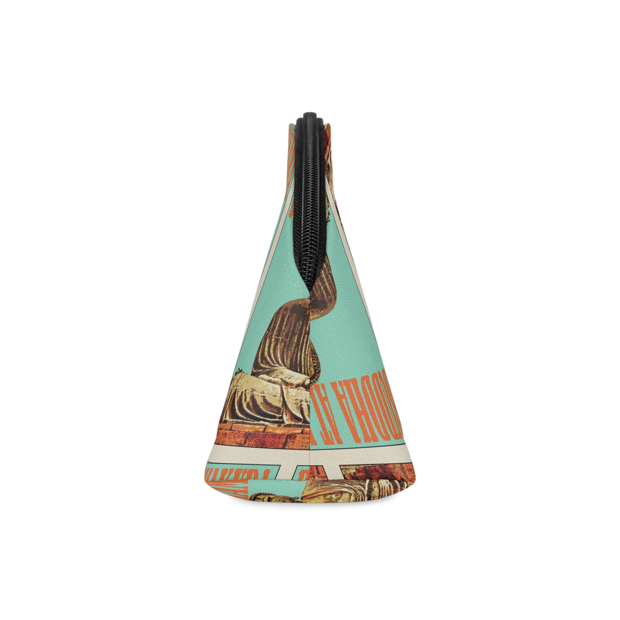 Buddha Kamakura Retro Travel Poster (1) Makeup Bag - Image 4