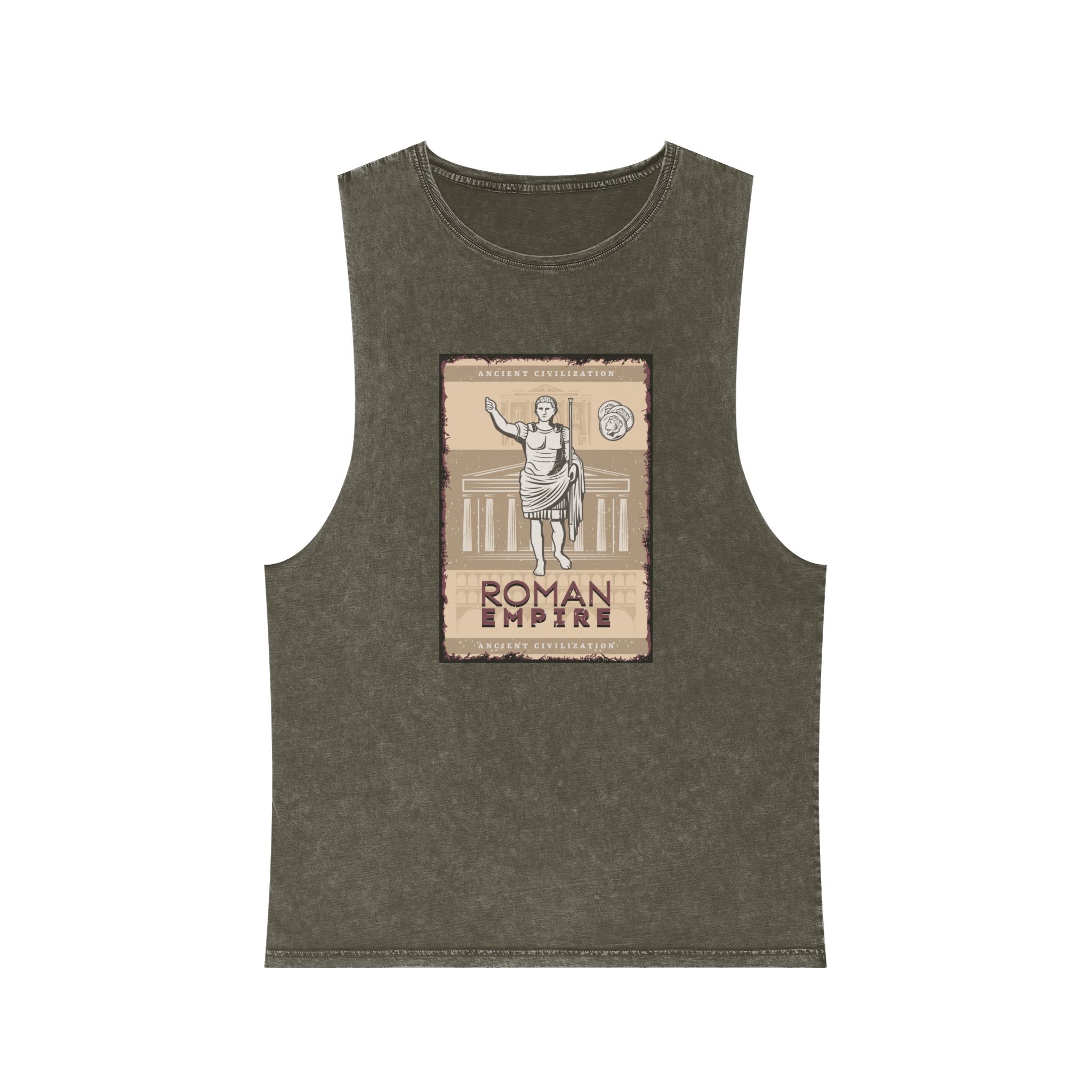 Historical Design 9A748A Unisex Stonewash Tank Top - Image 5